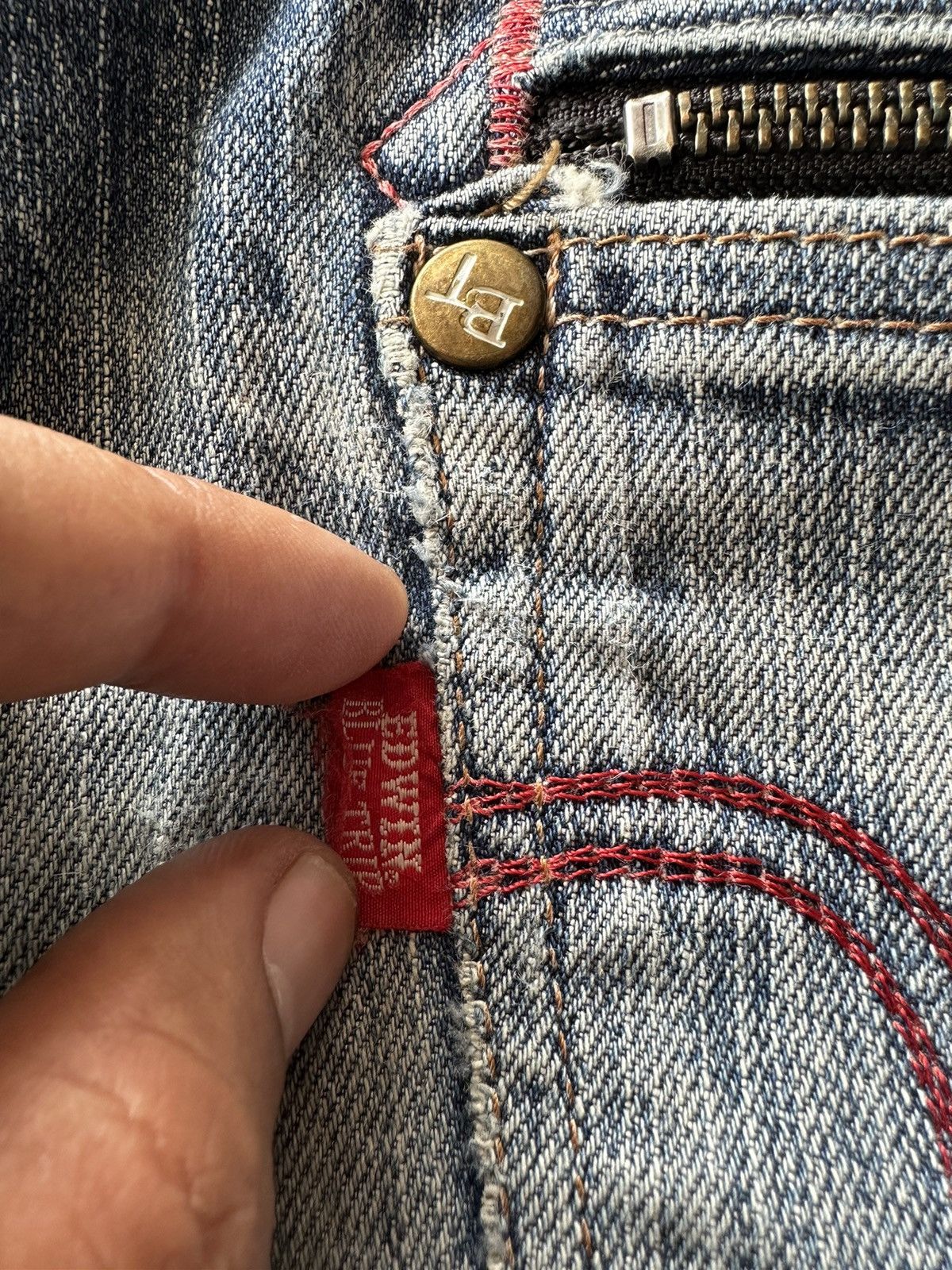 Edwin × If Six Was Nine × Japanese Brand Edwin Blue Trip Vintage Red Trademark Denim Size 30 F78 Size US 30 / EU 46 - 14 Thumbnail