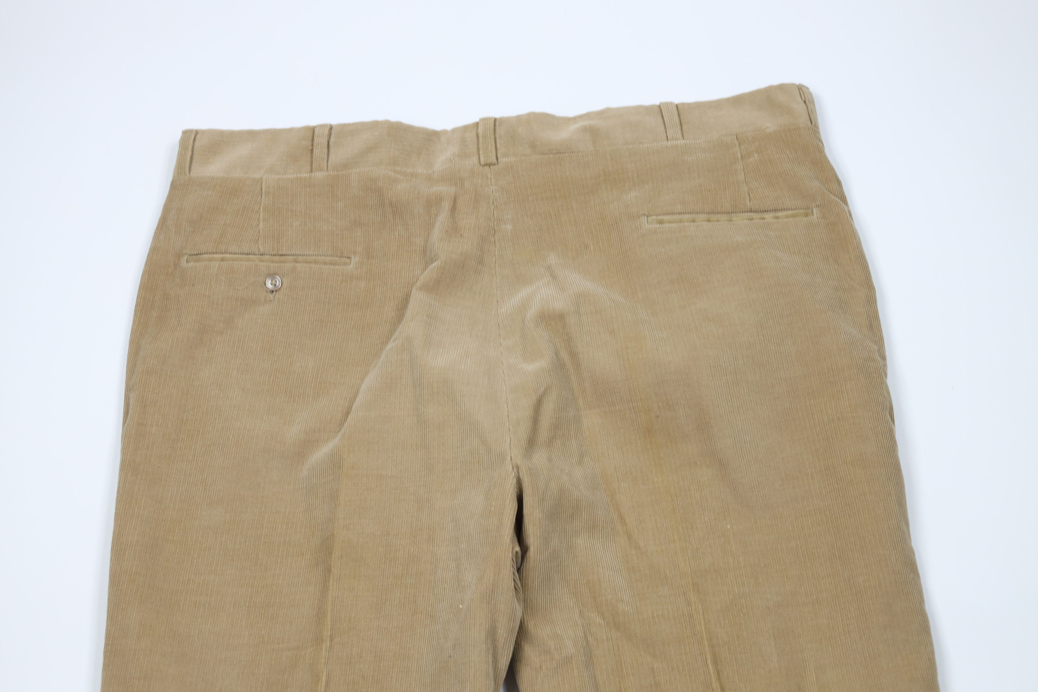 Vintage Vintage 70s Streetwear Corduroy Bell Bottoms Pants Beige USA Size US 42 / EU 58 - 11 Thumbnail