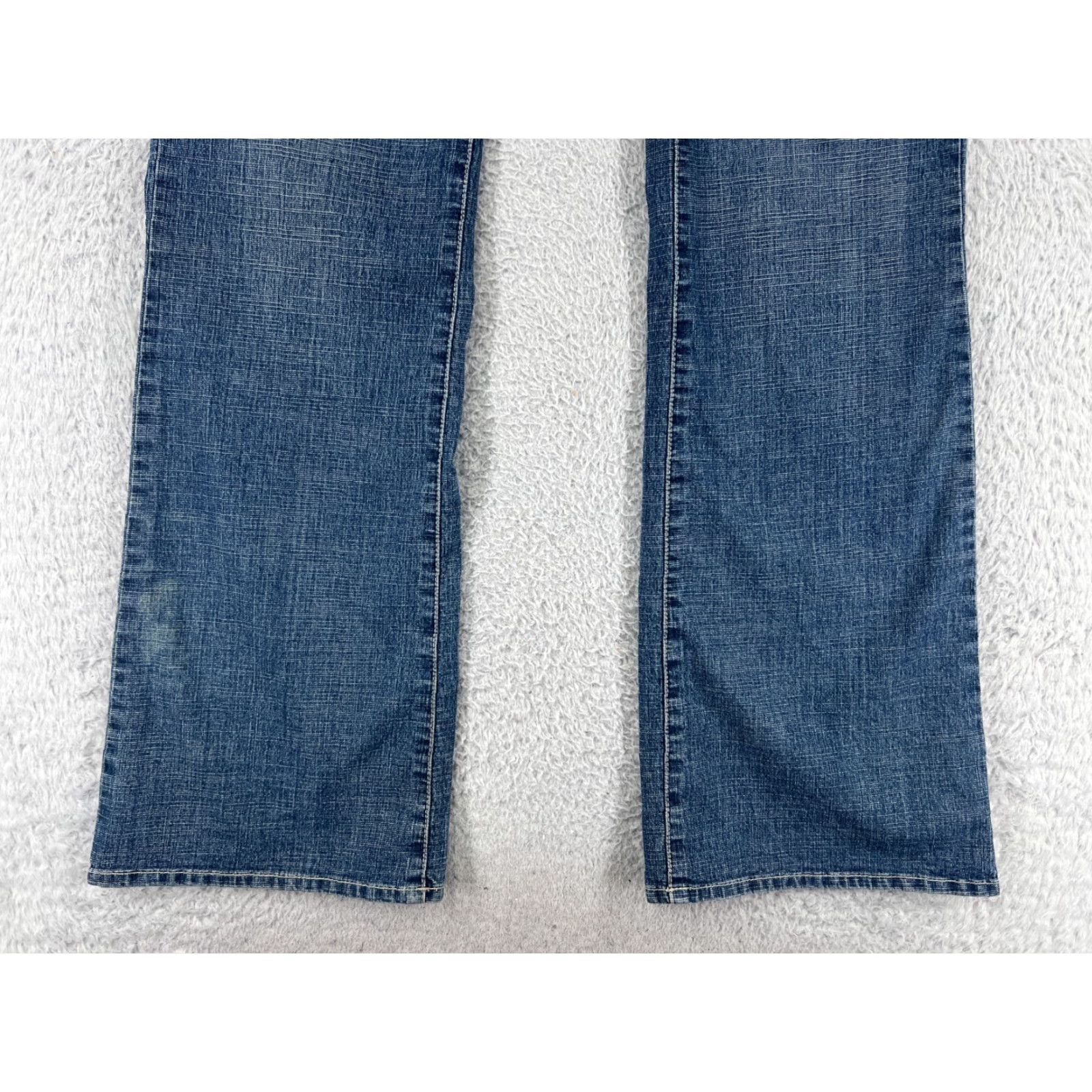Vintage Spiegel Jeans Womens 4 Blue Denim Bootcut Mid Rise Cotton Blend Stretch Whiskers Cowboy Southwestern American Designer Mens Women Girls Size 27" / US 4 / IT 40 - 5 Thumbnail
