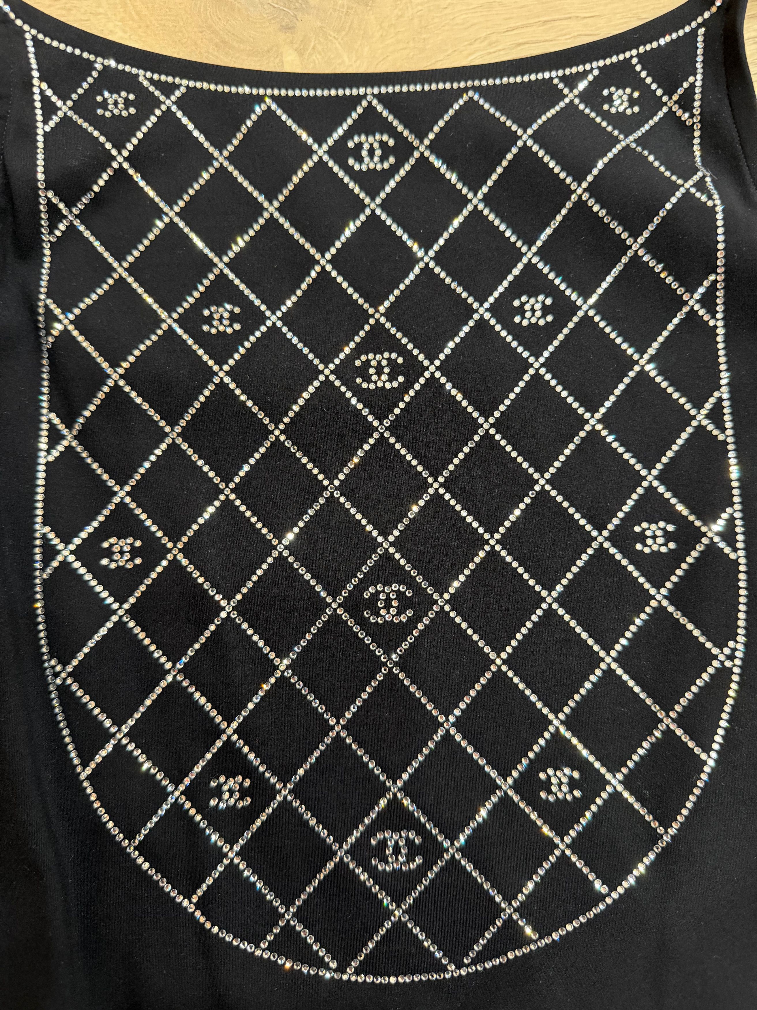Chanel 23C Silver Crystal CC Logo One Piece Swimsuit Bathingsuit 38 Size XS / US 0-2 / IT 36-38 - 8 Thumbnail