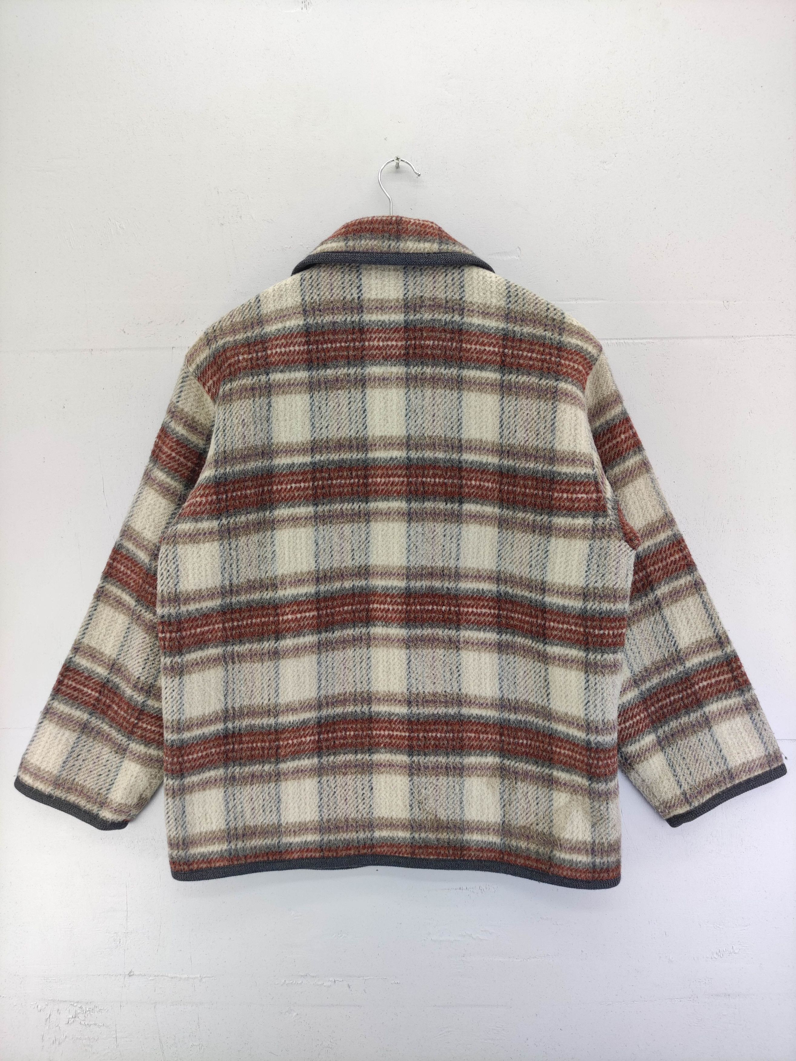 Japanese Brand Vintage Blue Le Tartan Wool Jacket Size US M / EU 48-50 / 2 - 6 Thumbnail