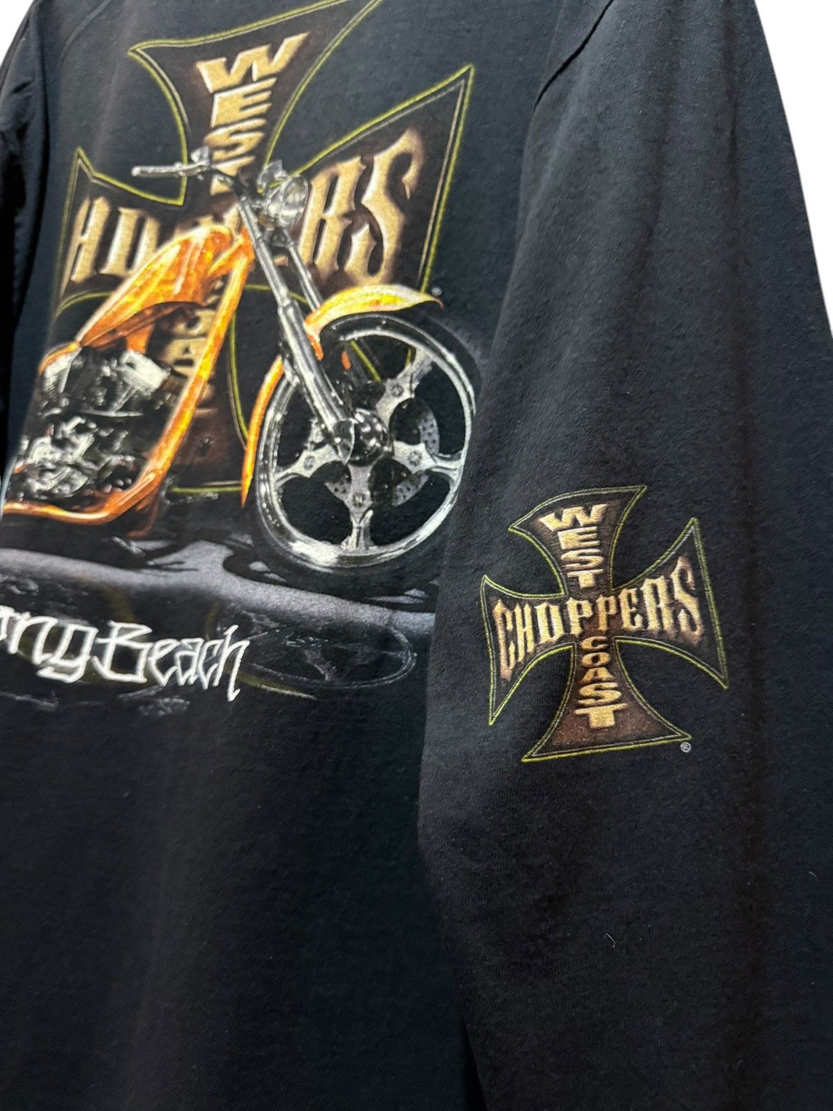 West Coast Choppers Vintage West Cost Chopper Long Beach Long Sleeve Tshirt Size US XL / EU 56 / 4 - 6 Thumbnail