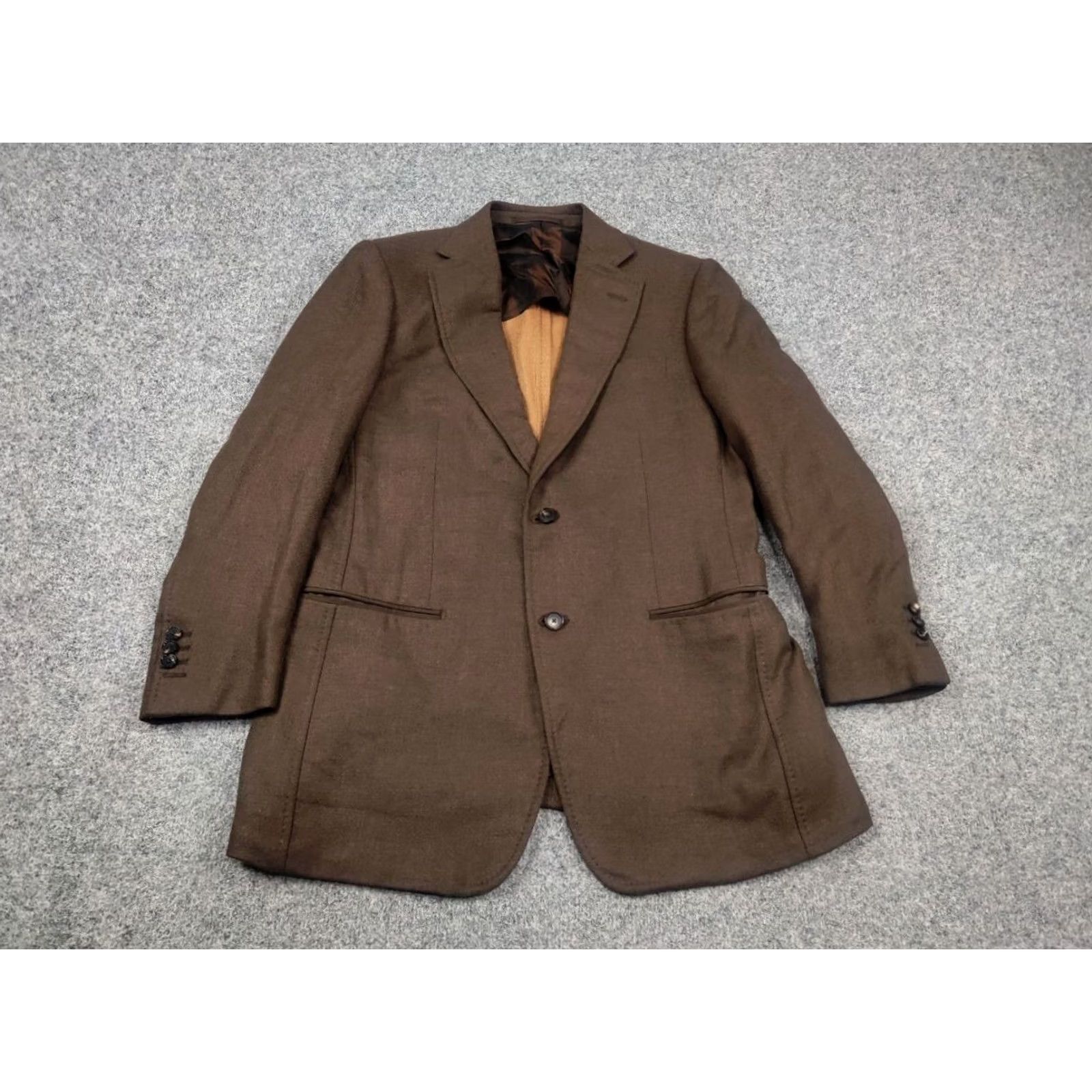 Pal Zileri Pal Zileri Blazer Shirt Jacket Brown Cashmere Silk 2 Button Notch Lapel Single-Breasted Vintage No 3-Button Sleeve 58 cm L Regular Italy 2 Piece Size 42R - 3 Thumbnail