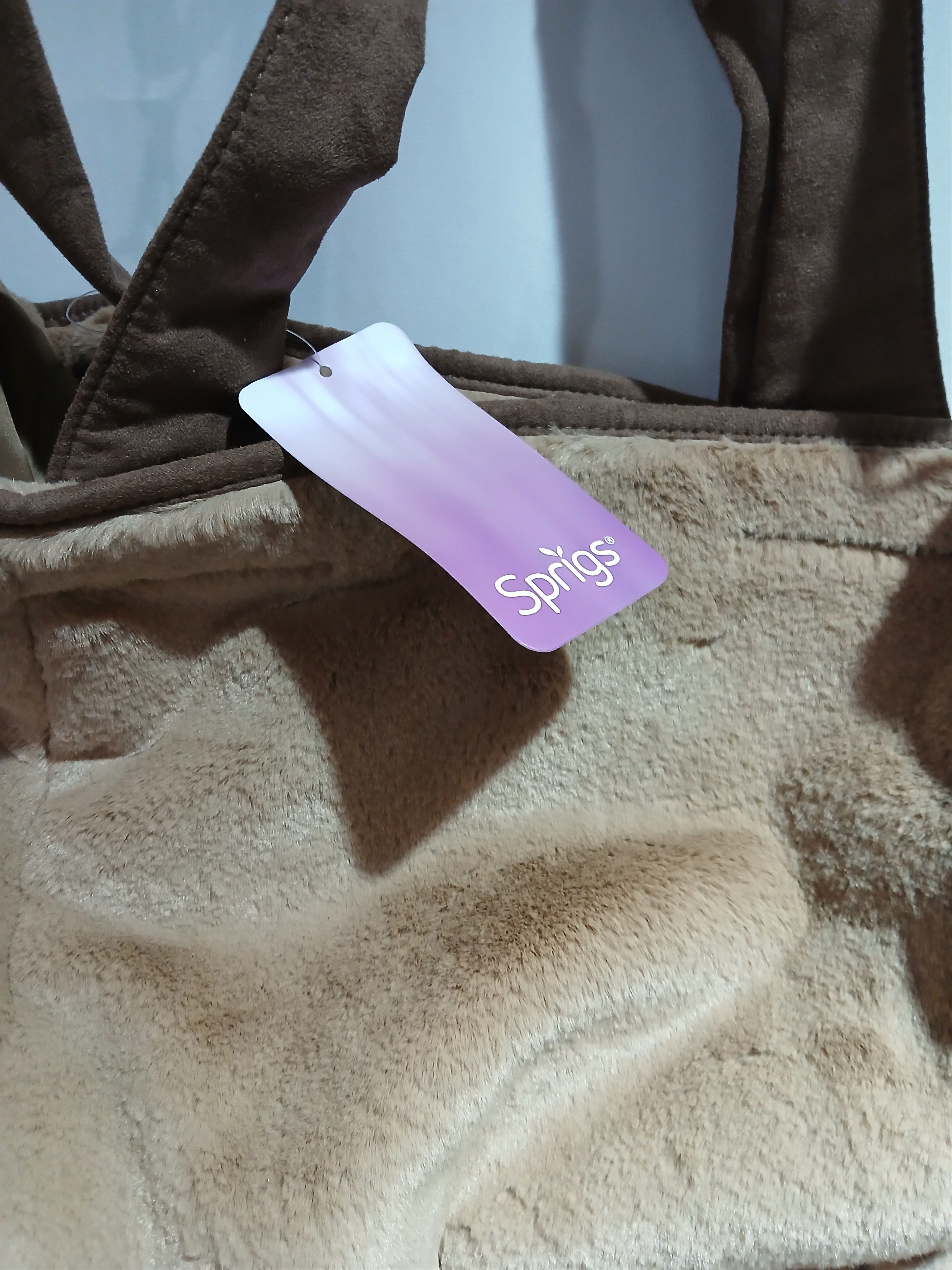 Other Sprigs velvet plush tan tote bag Size ONE SIZE - 2 Thumbnail