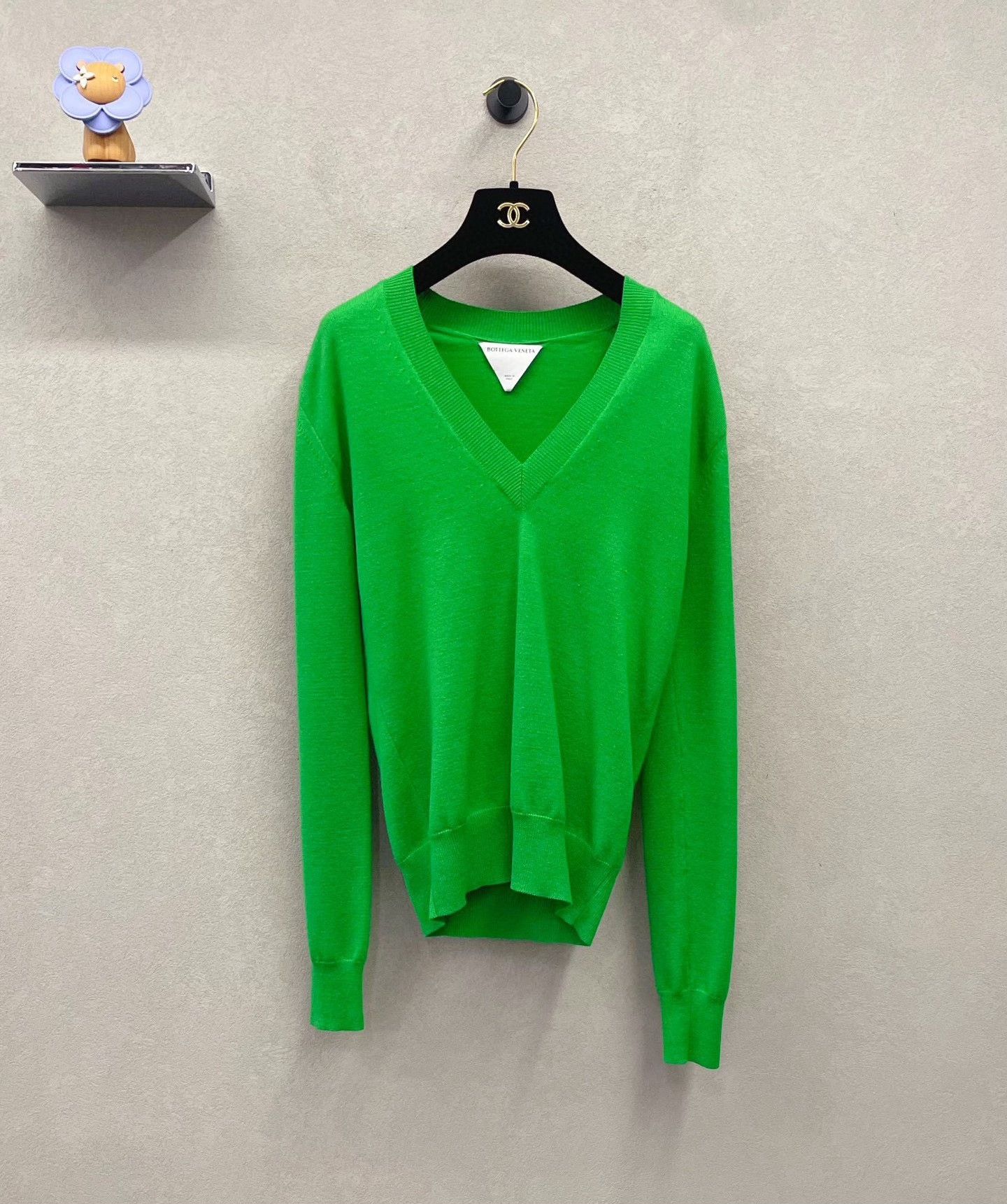 Bottega Veneta Bottega Veneta Green V-Neck Knit Cardigan Size XS / US 0-2 / IT 36-38 - 1 Thumbnail