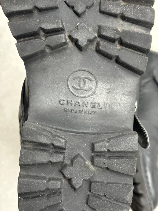 Chanel Chanel Black Leather Quilted Biker Boots Size US 8 / IT 38 - 15 Thumbnail