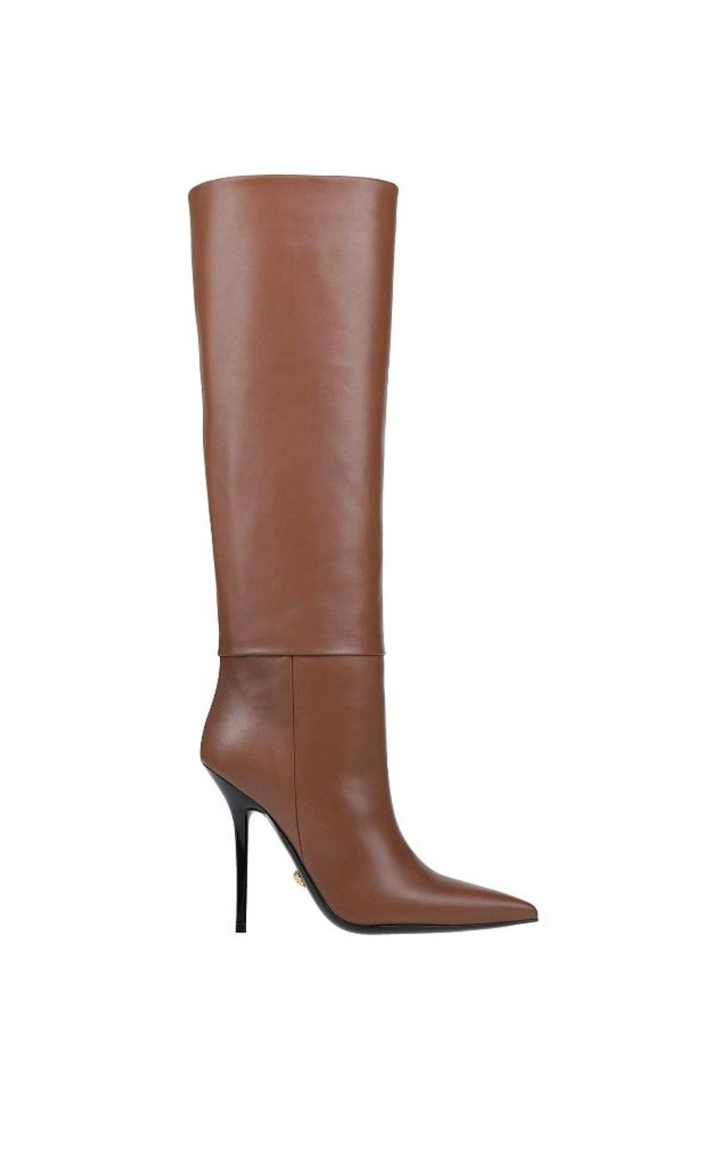 Versace Versace Brown Knee-High Leather Stiletto Boots Size 8.5 Size US 8.5 / IT 38.5 - 1 Thumbnail