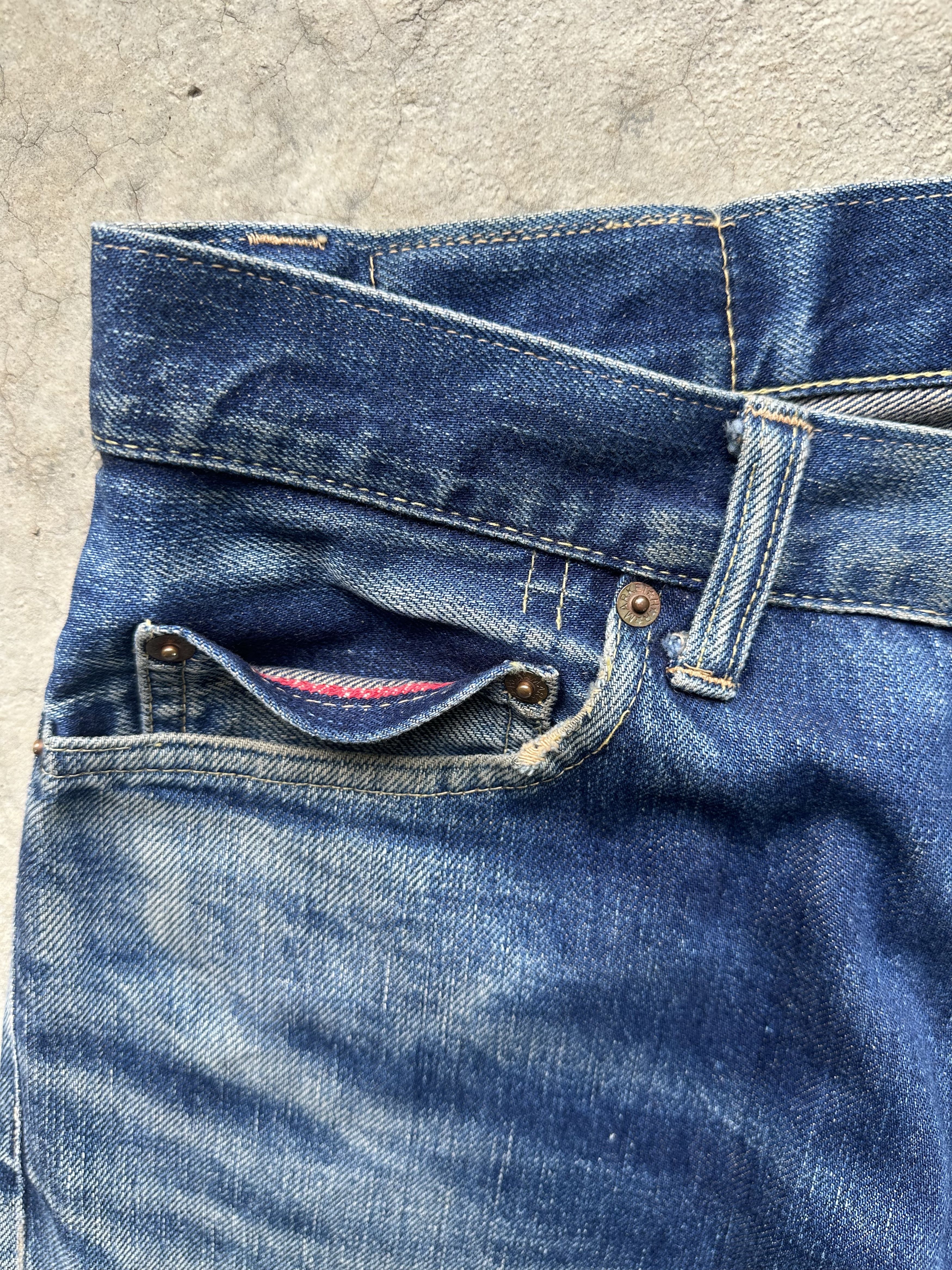 Warehouse Vintage Japanese Brand HR Market Distressed Selvedge Jeans Size US 31 - 14 Thumbnail