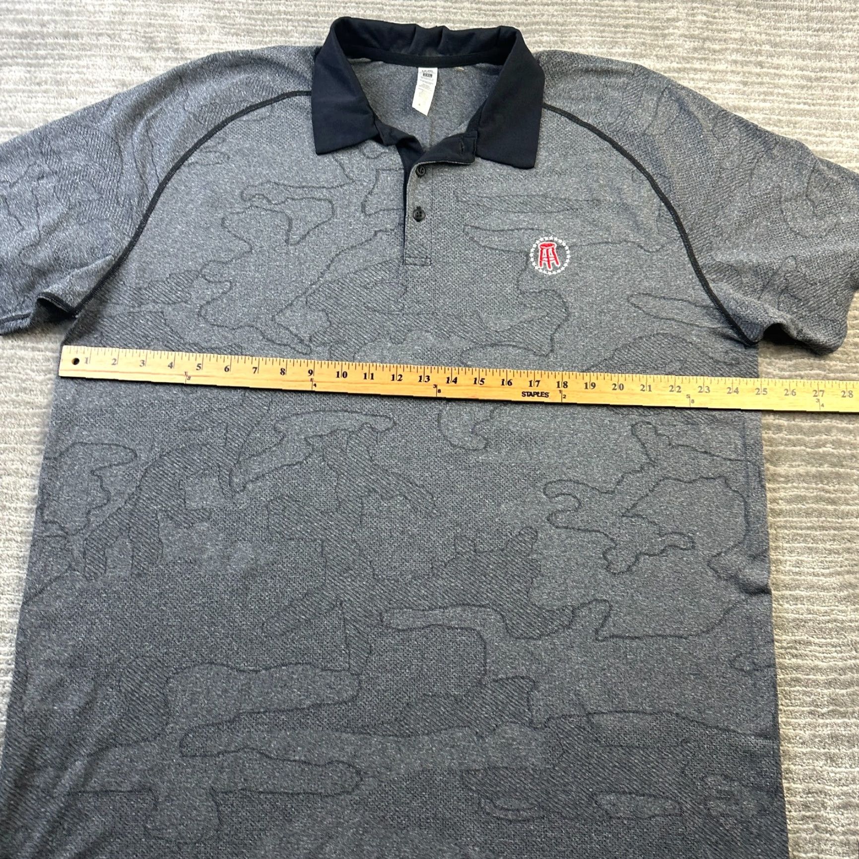 Vintage Barstool UNRL Polo Shirt Mens 2XL Gray Camouflage Short Sleeve Polo Shirt Casual Sports USA Size US XXL / EU 58 / 5 - 7 Thumbnail