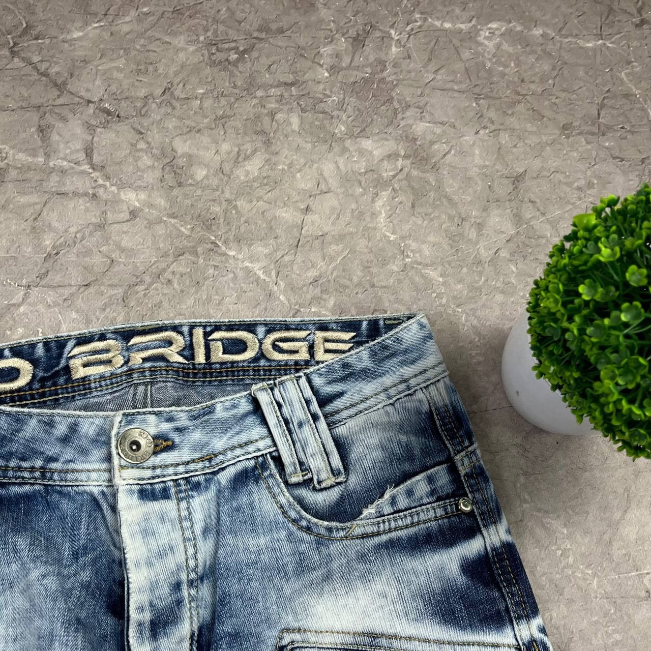 Japanese Brand Jeans Dirty Pants Faded Crash Denim Thrashed Y2K Distressed Size US 33 - 22 Thumbnail