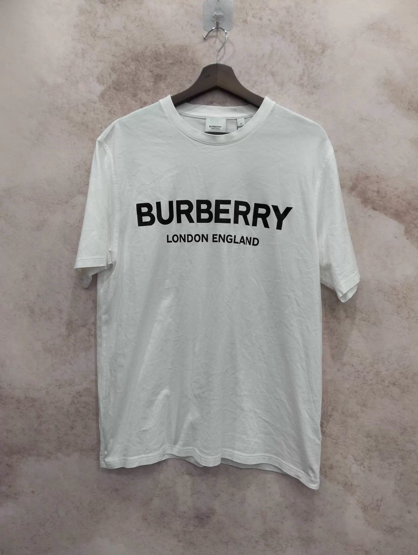 Burberry Burberry White Logo Short Sleeve Tee M 95 New Size US M / EU 48-50 / 2 - 1 Thumbnail