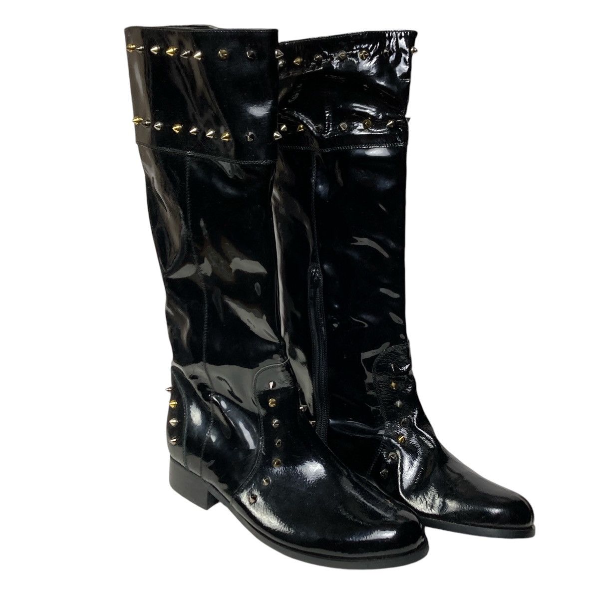 Japanese Brand × Vintage Opium Italian leather boots with spikes Size US 10 / IT 40 - 1 Thumbnail