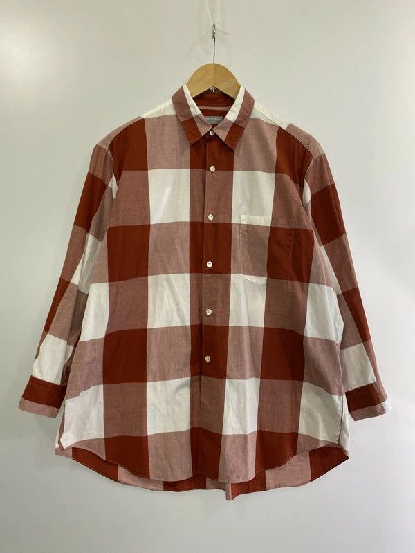 Comme des Garcons Homme Shirt Cotton long sleeve Check Long Sleeve Red/White Size US XL / EU 56 / 4 - 1 Thumbnail