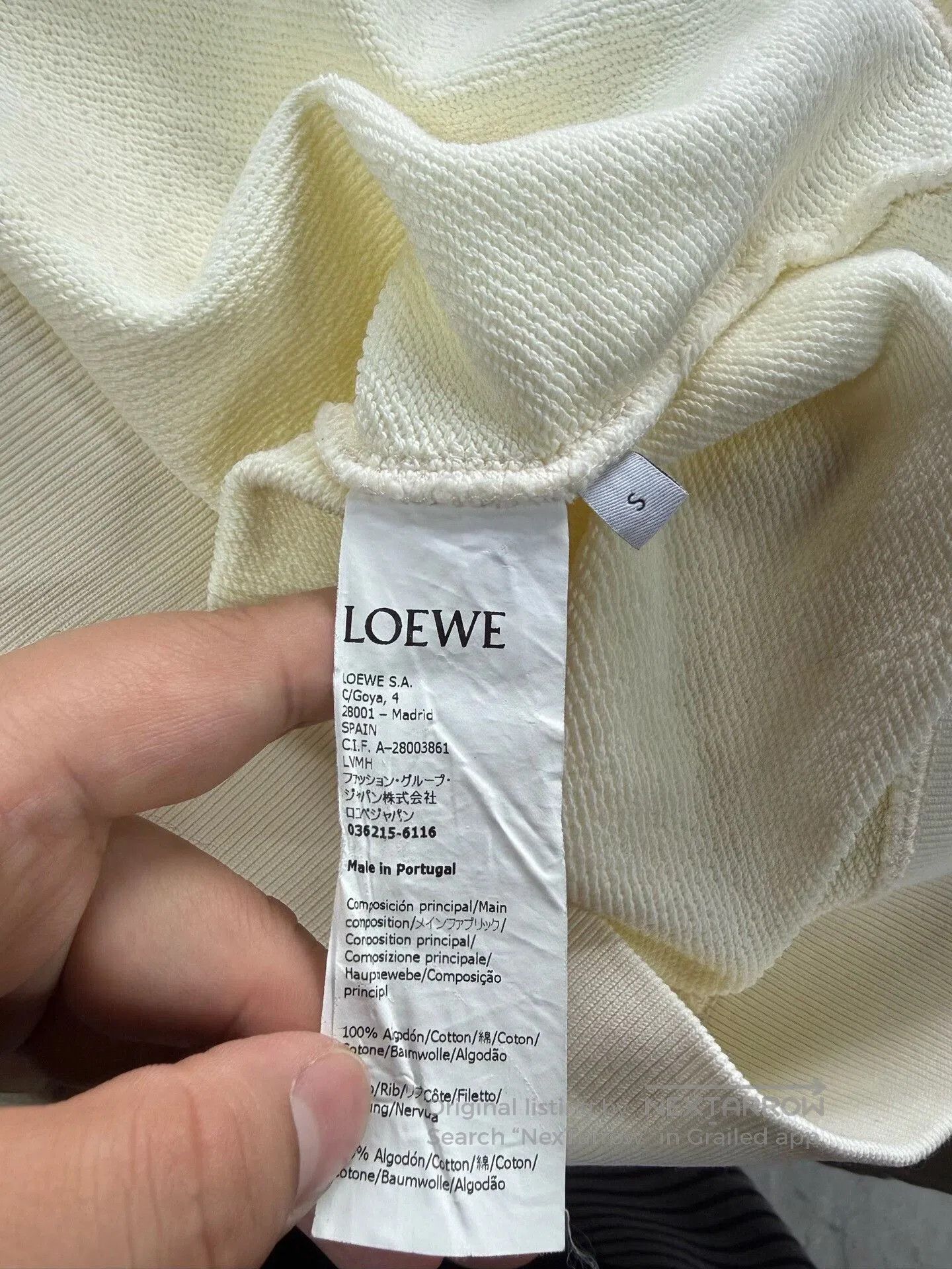 Loewe LOEWE Beige Leather Patch Loose Hoodie. Size US S / EU 44-46 / 1 - 5 Thumbnail