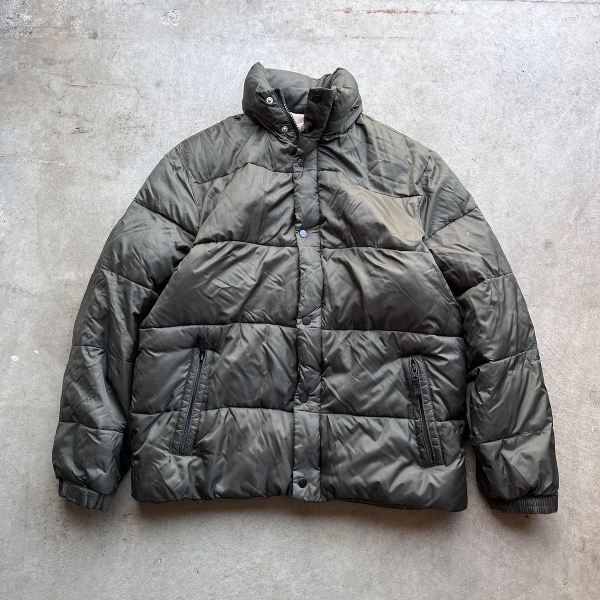 Old Navy Vintage Y2K Old Navy Olive Puffer Jacket Size US L / EU 52-54 / 3 - 1 Thumbnail