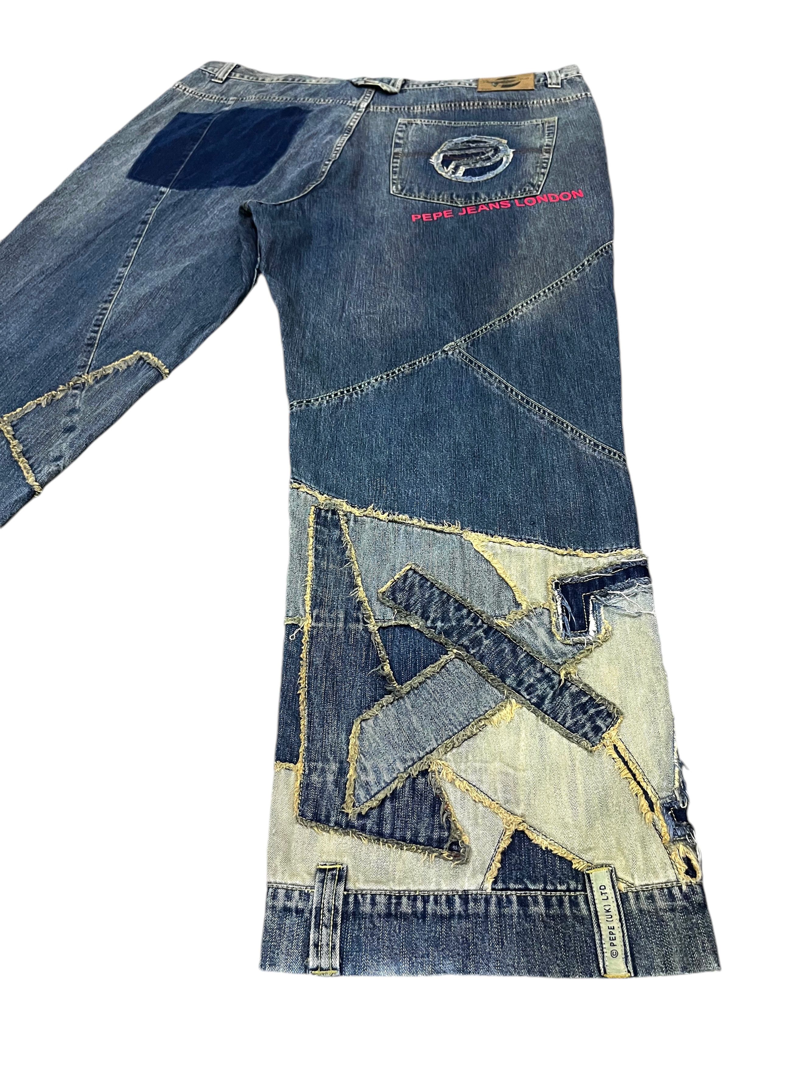 Pepe Jeans SIZE 48” BIG SIZE ULTRA RARE💥Vtg PEPE JEANS Patchwork Denim Size US 44 / EU 60 - 11 Thumbnail