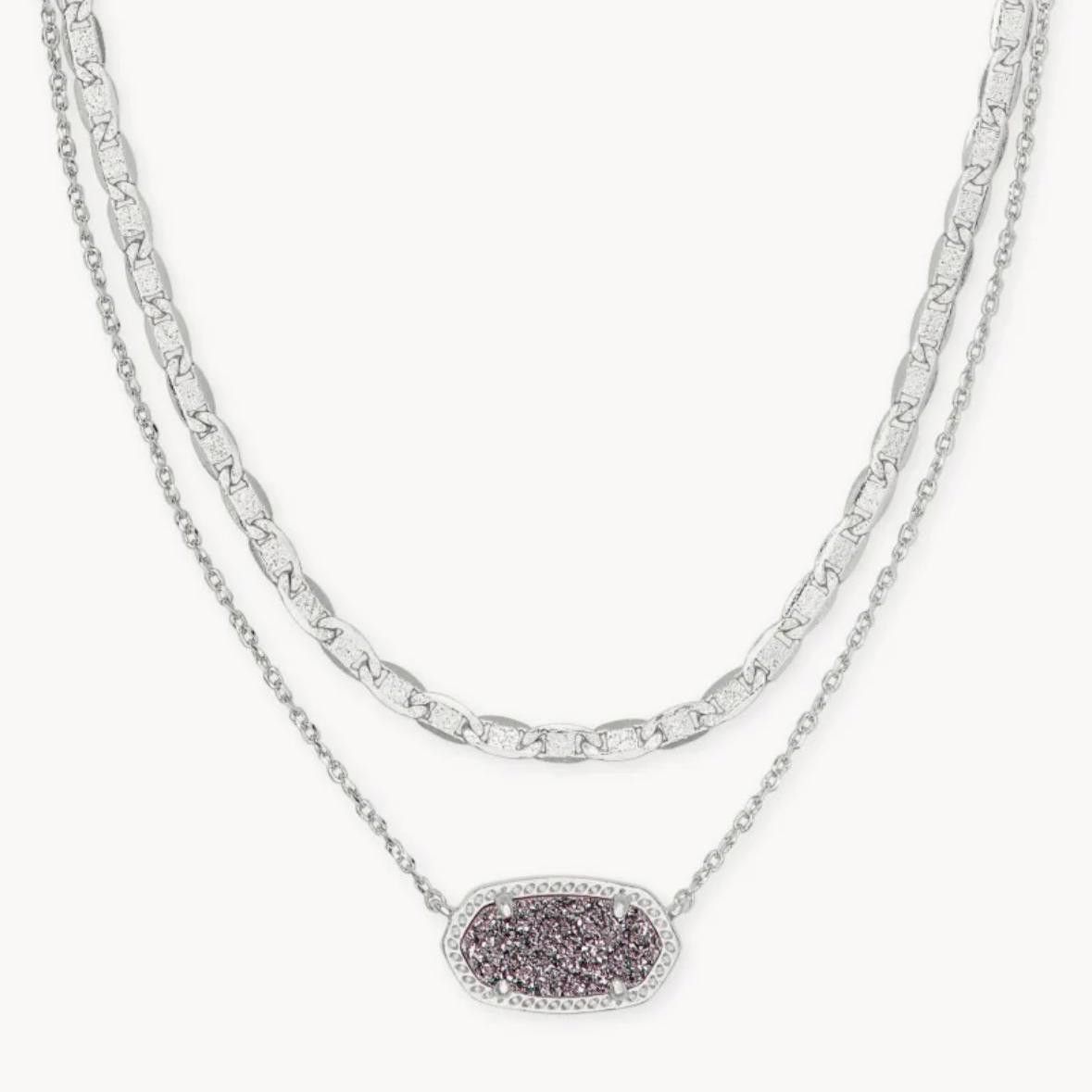 Kendra Scott Kendra Scott Elisa Multi Strand Necklace Platinum Drusy Size ONE SIZE - 9 Thumbnail