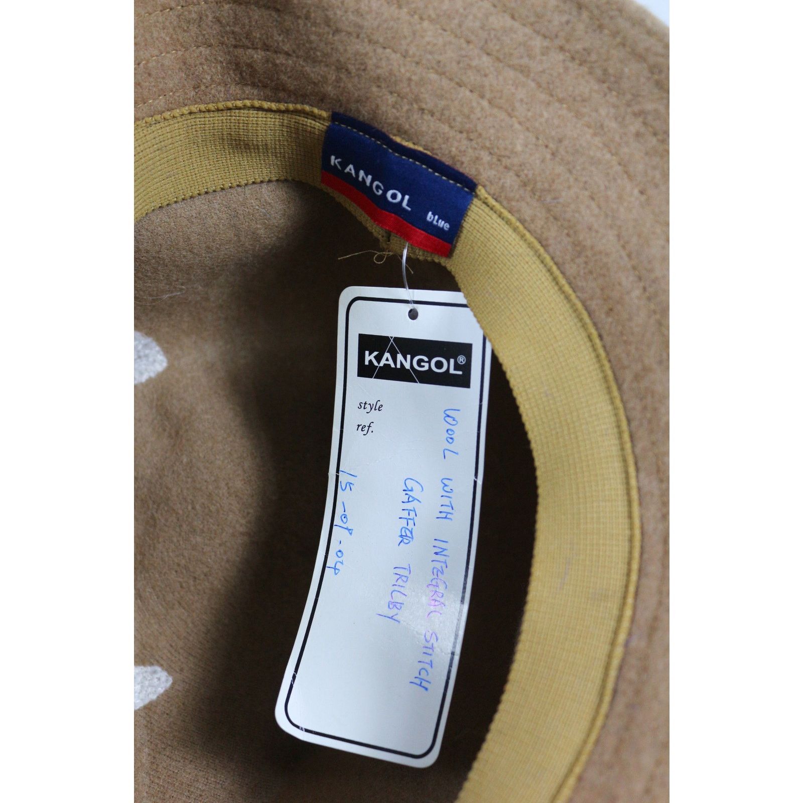 Kangol Kangol Logo Beige Wool Bucket Hat NZ Size ONE SIZE - 7 Thumbnail