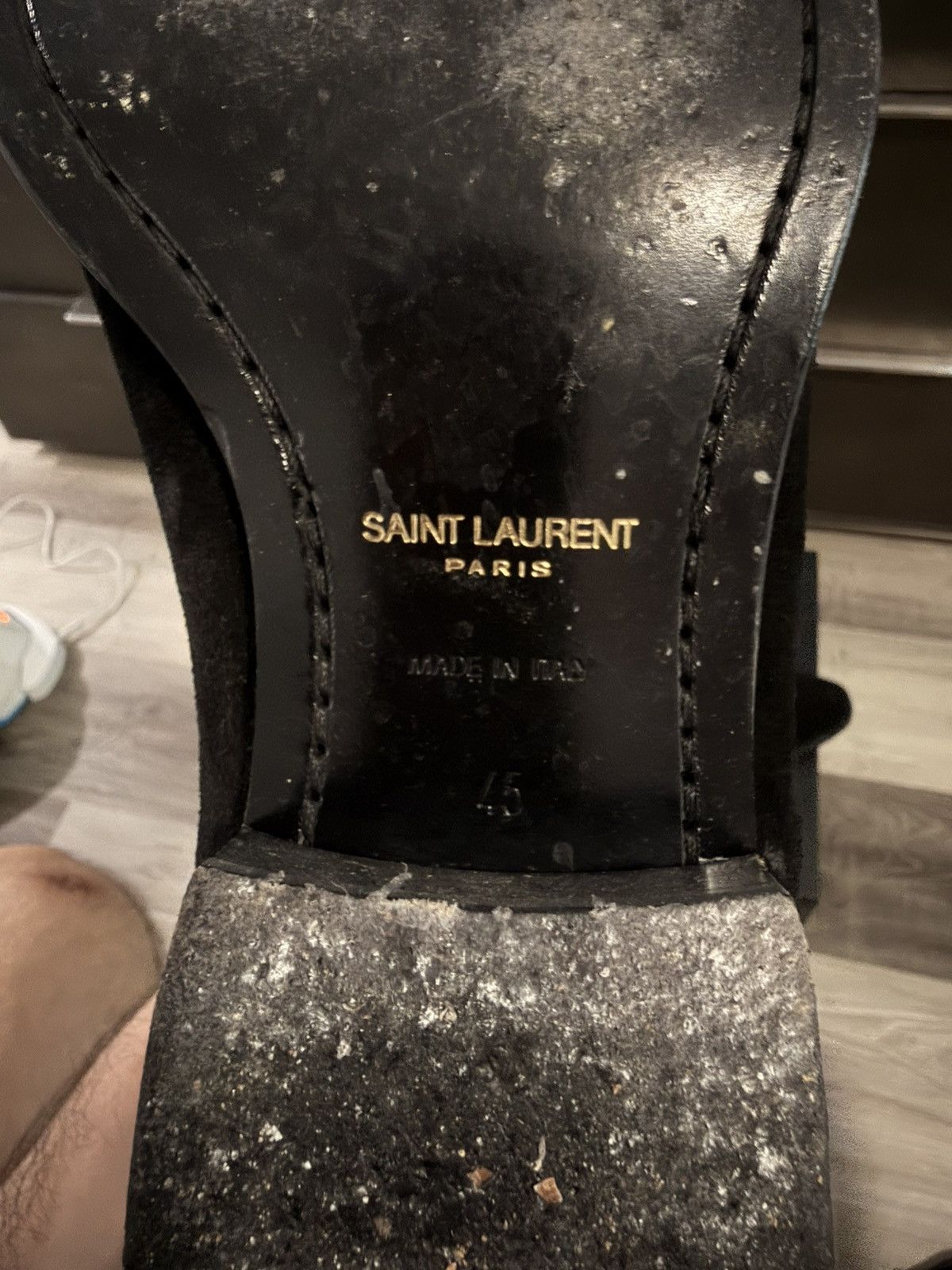Saint Laurent Paris Saint Laurent Wyatt Black Chelsea Boots Size US 12 / EU 45 - 4 Thumbnail