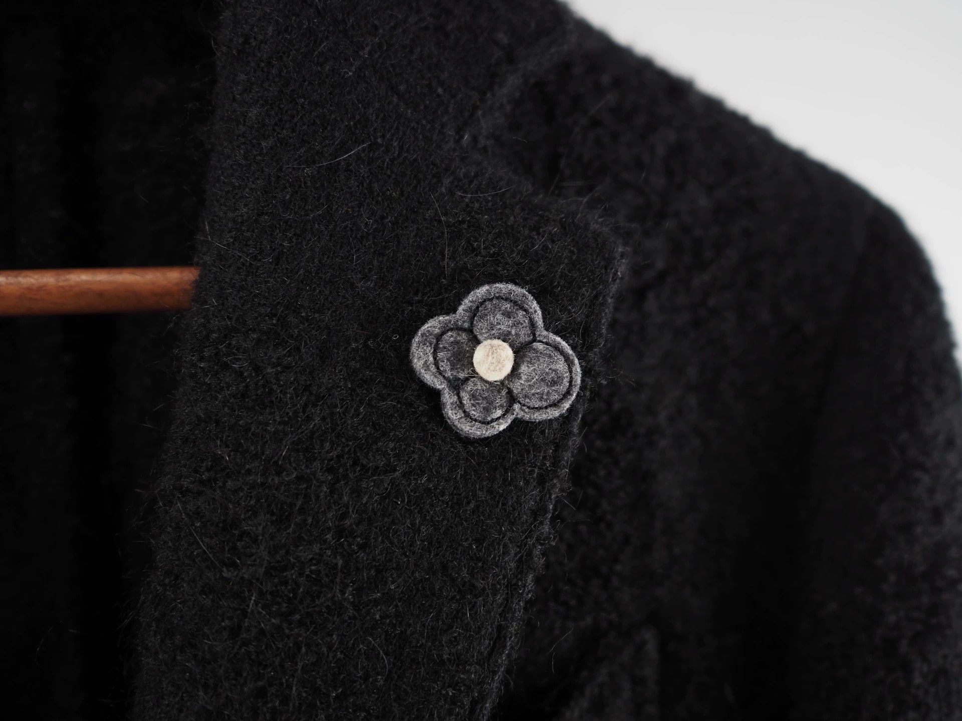 Lardini 14FW#Lardini Black Handmade Wool Blend Coat Size US S / EU 44-46 / 1 - 3 Thumbnail