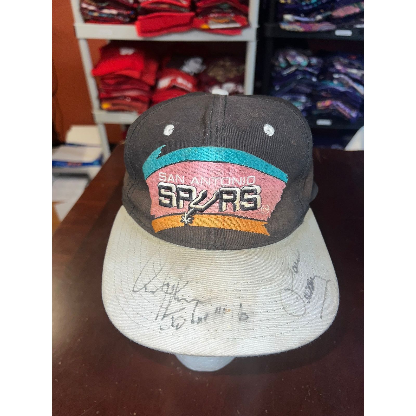 Vintage Vintage San Antonio Spurs Hat Basketball Snapback Signed Size ONE SIZE - 2 Thumbnail