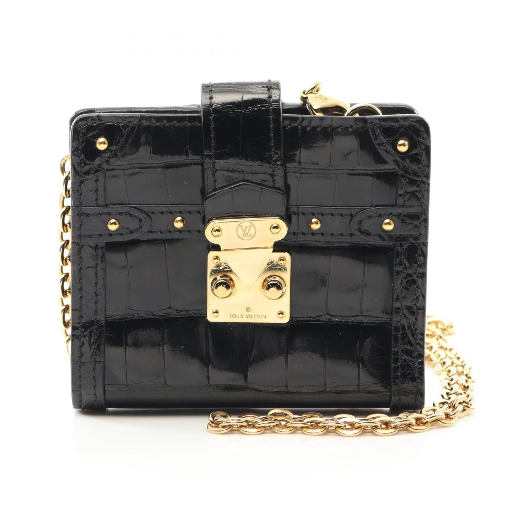 Louis Vuitton Louis Vuitton Portefeuil Trunk Bi-Fold Wallet Crocodile Brilliant Black Size ONE SIZE - 1 Thumbnail