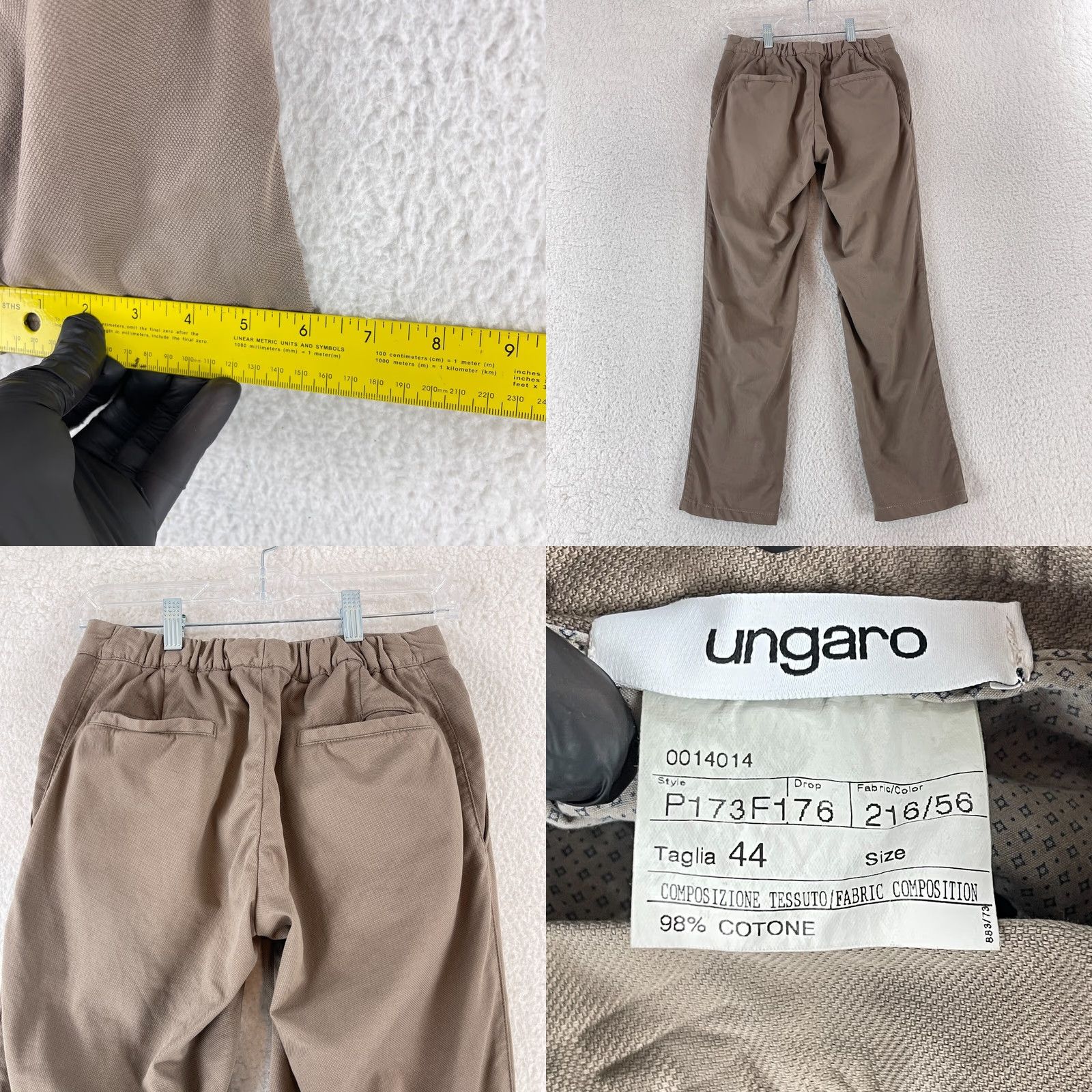 Vintage Ungaro Brown Cropped Straight Leg Pants Womens Medium 44 Cotton Casual Regular Cropped 80s 90s City Mens Women’s Girls Socks Size 32" / US 10 / IT 46 - 9 Thumbnail