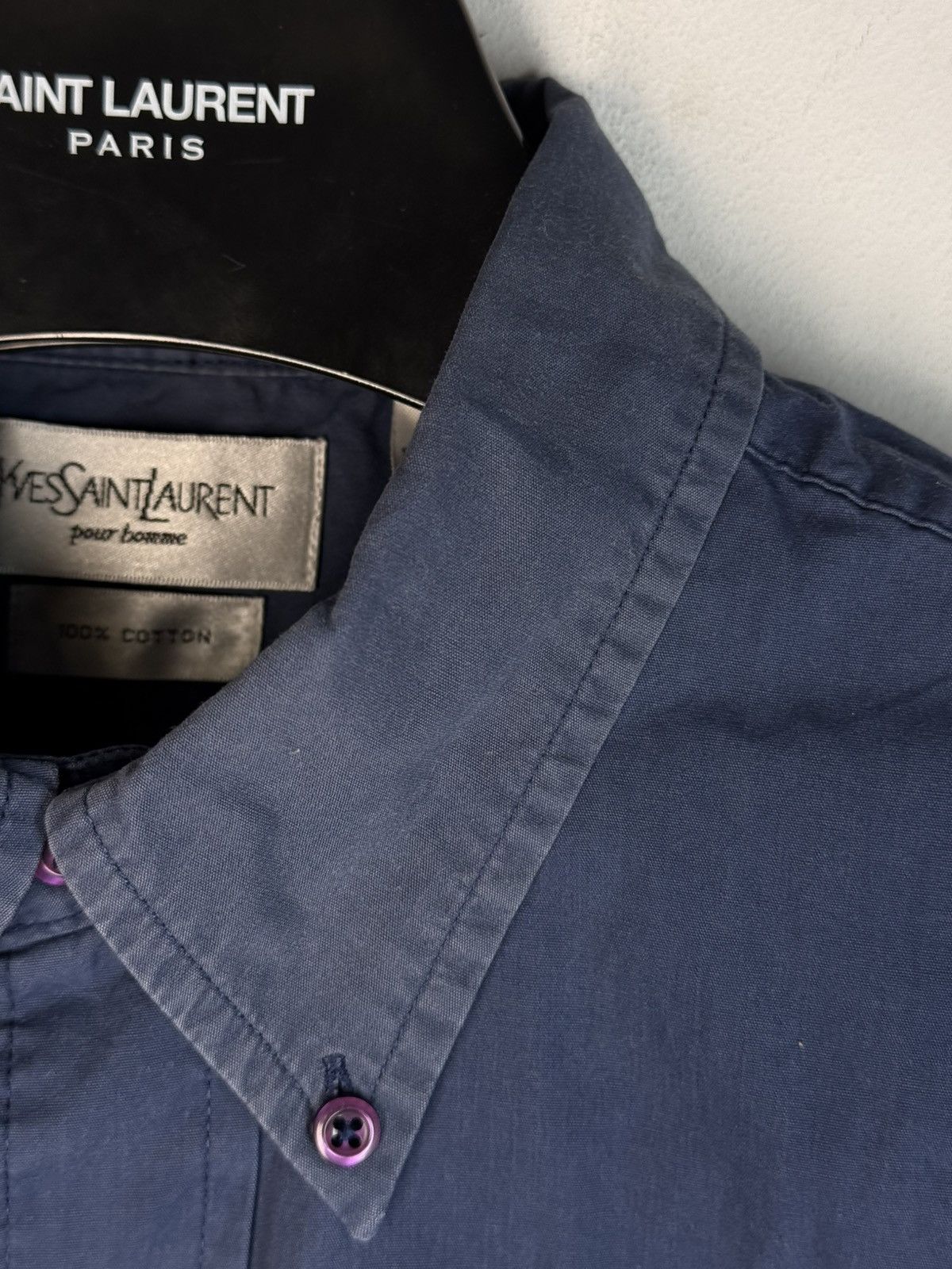 Yves Saint Laurent Cotton YSL Shirt Summer Button Up Luxury y2k Casual Collar Size US L / EU 52-54 / 3 - 18 Thumbnail