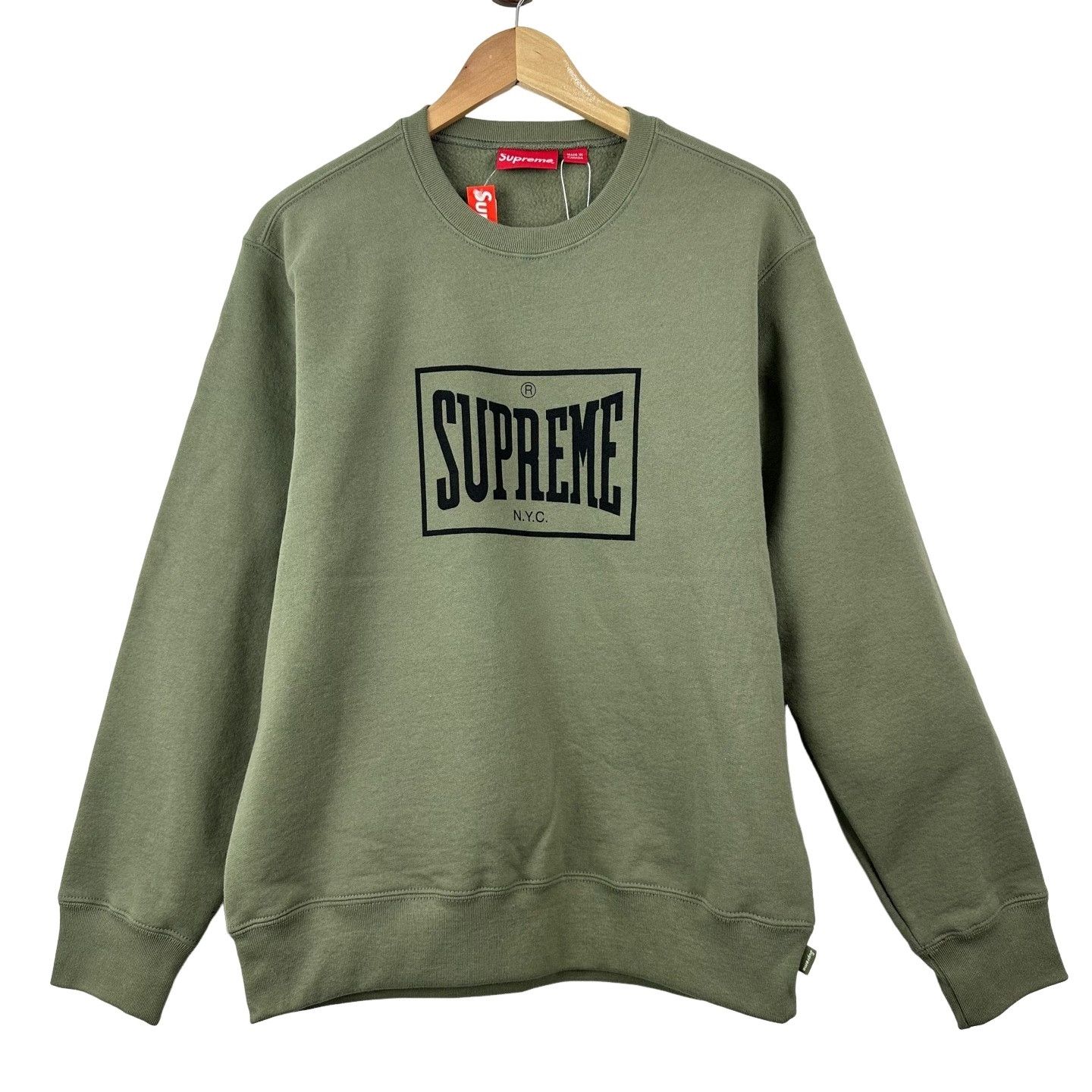 Supreme Supreme Olive Warm Up Crewneck Sweatshirt S Size US S / EU 44-46 / 1 - 1 Thumbnail