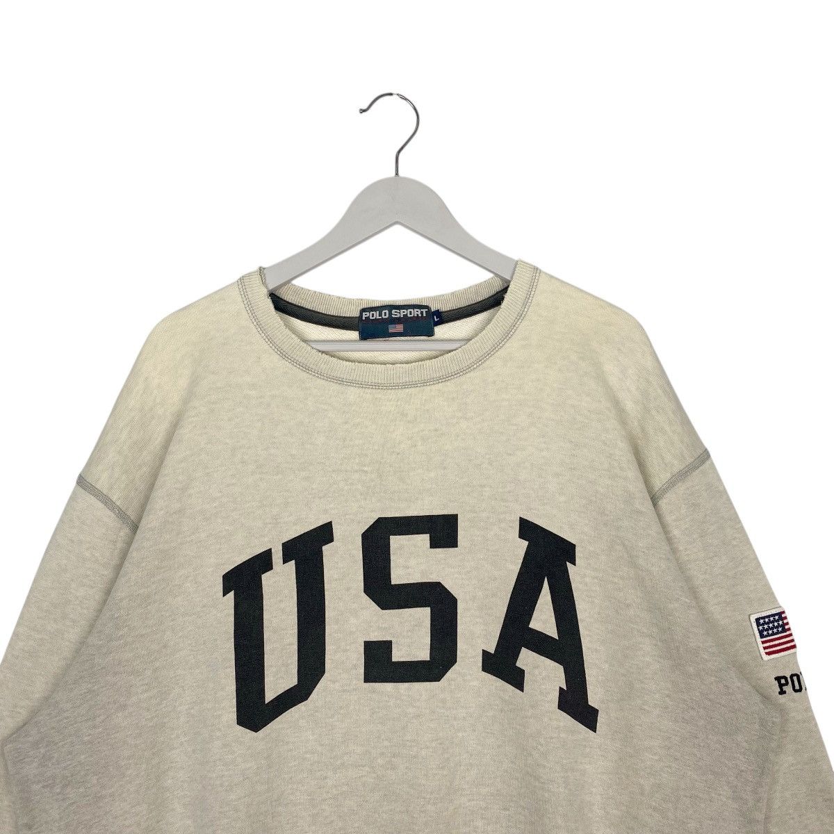 Other Vintage Polo Ralph Lauren Sweatshirt Crewneck Beige Size L Size US L / EU 52-54 / 3 - 4 Thumbnail