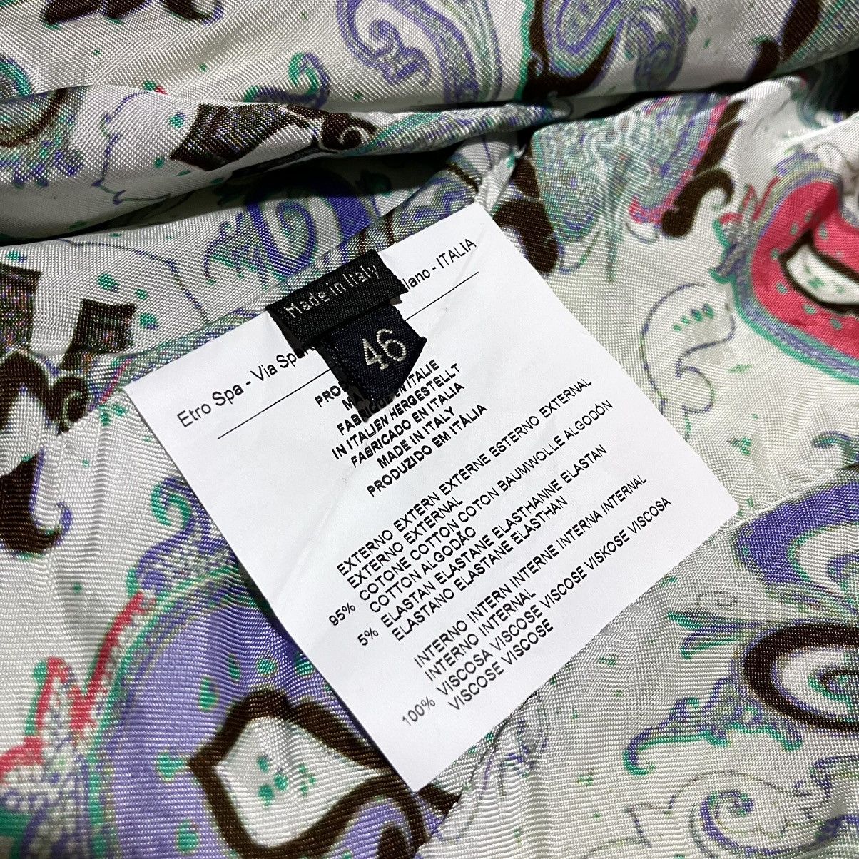Etro ETRO Milano Paisley Lining Cotton Blazer Size L / US 10 / IT 46 - 7 Thumbnail