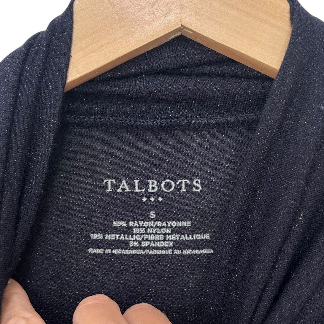 Other Talbots Black Sparkly Turtleneck Long Sleeve Shirt Sz S Size S / US 4 / IT 40 - 2 Thumbnail