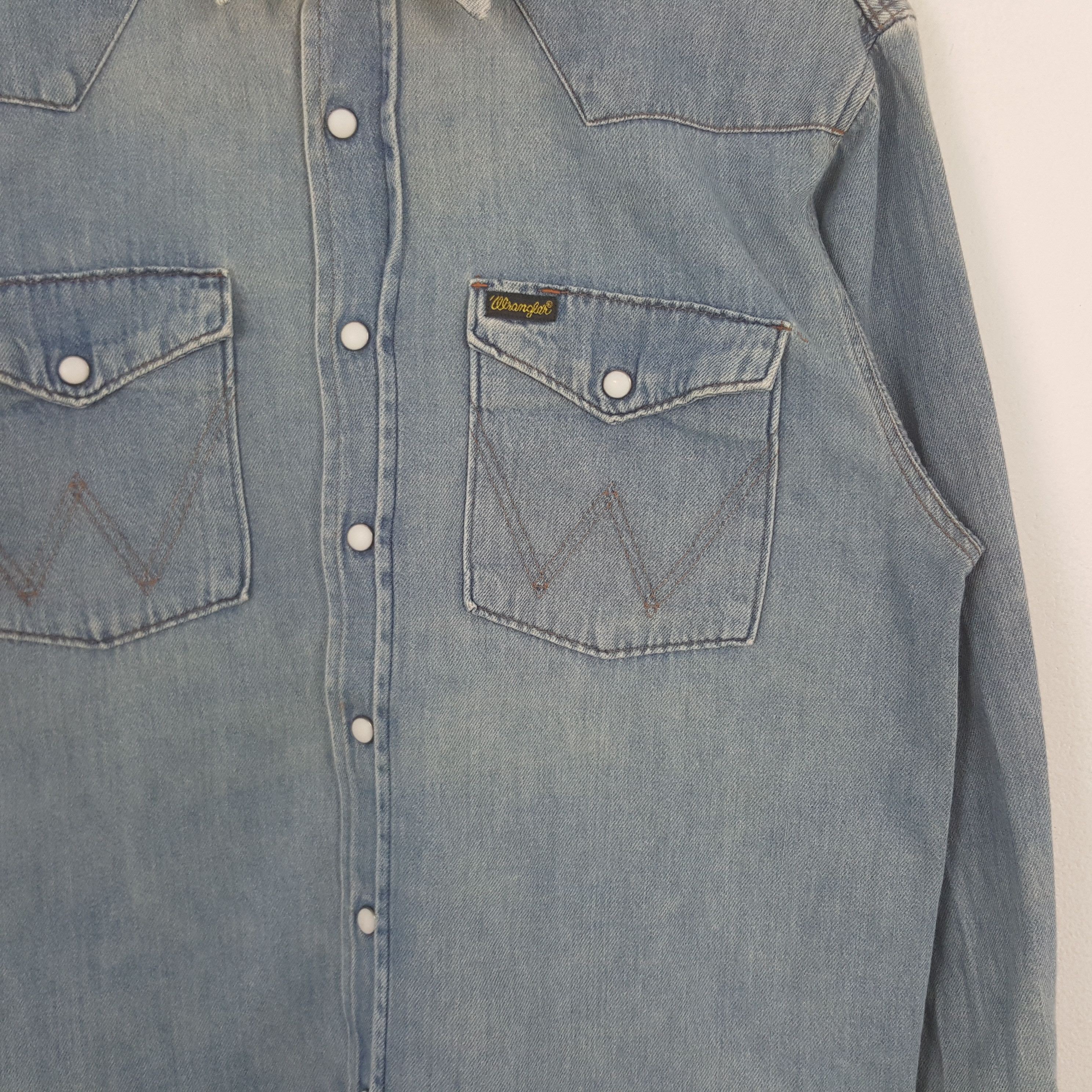 Wrangler Vintage Wrangler American Denim Shirt Button Up C299N54 Size US M / EU 48-50 / 2 - 2 Thumbnail