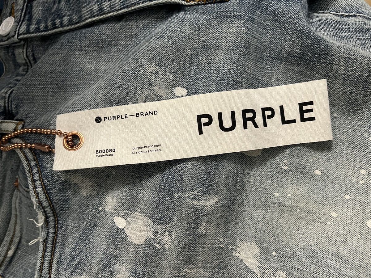 Purple White Paint Splatter Purple Jeans Size US 36 / EU 52 - 8 Thumbnail