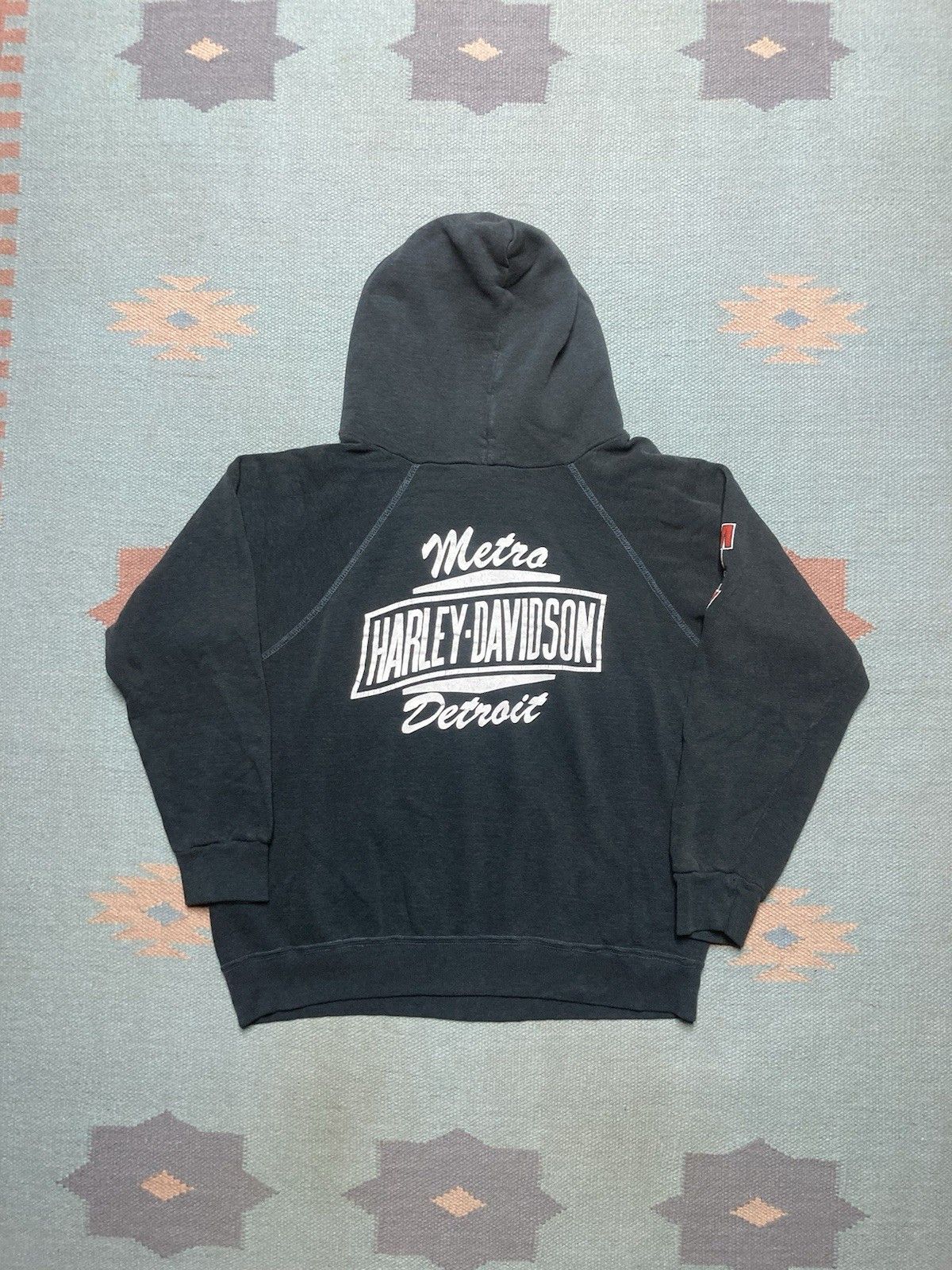 Vintage 70s Harley Davidson hoodie V twin Detroit sportswear medium Size US M / EU 48-50 / 2 - 7 Thumbnail
