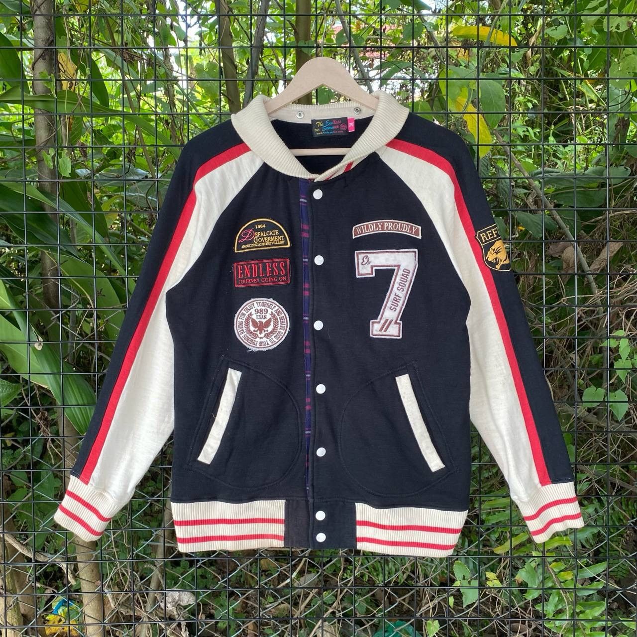 Other Vtg Endless Summer Multi Patchwork Varsity Size US S / EU 44-46 / 1 - 2 Thumbnail