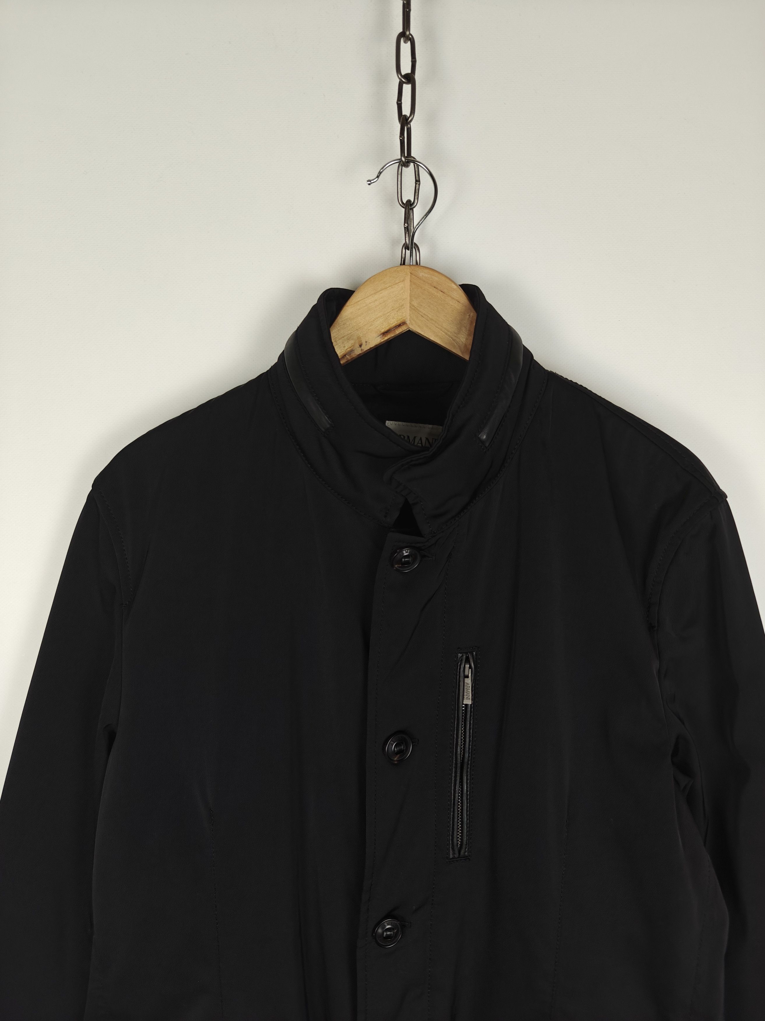 Armani Collezioni Armani Collezioni Jacket Water Repellent Black size 50 Size US L / EU 52-54 / 3 - 2 Thumbnail