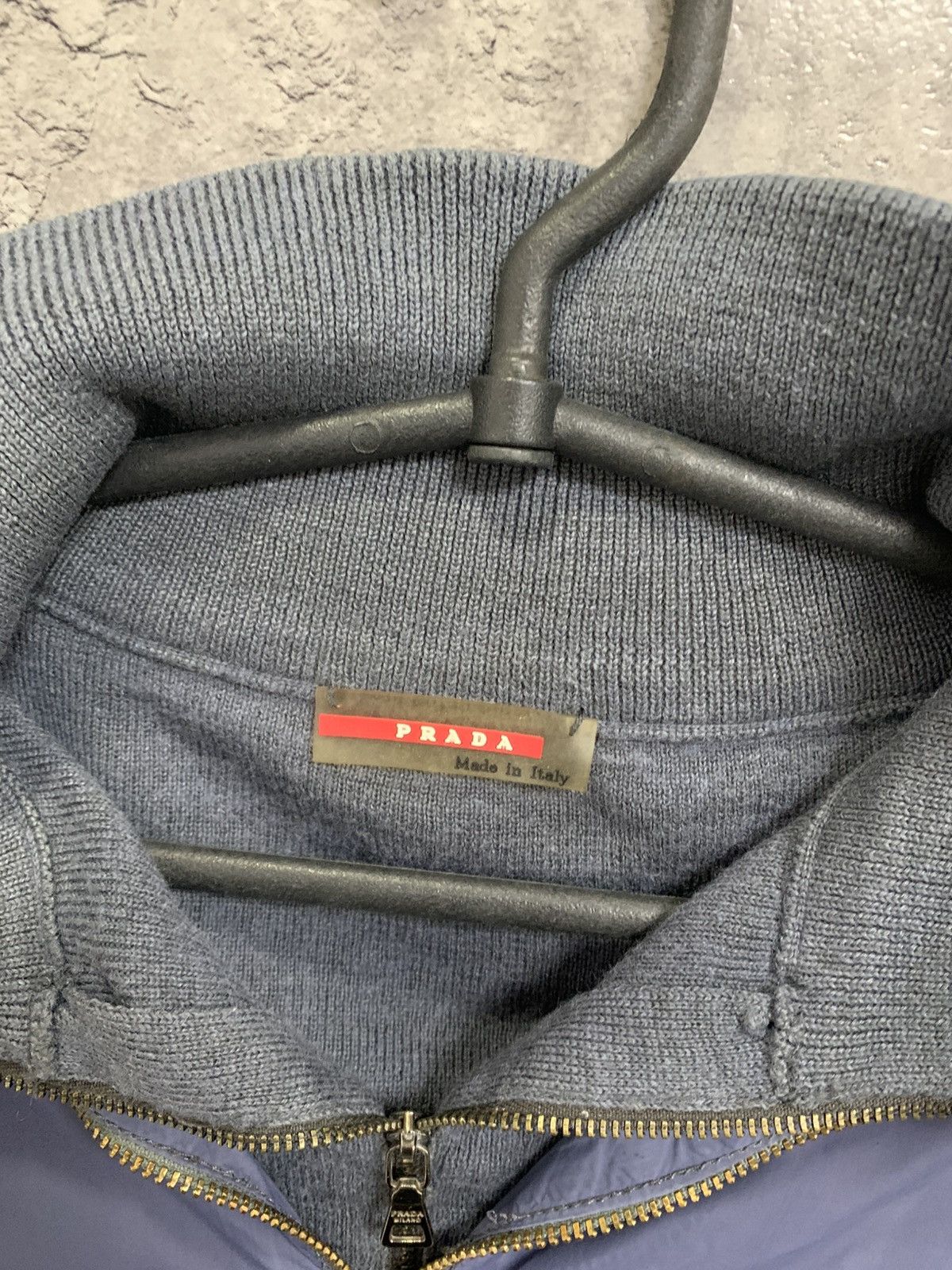 Prada Archive Vintage Prada Black Tab Nylon Zip Sweater Size US L / EU 52-54 / 3 - 5 Thumbnail