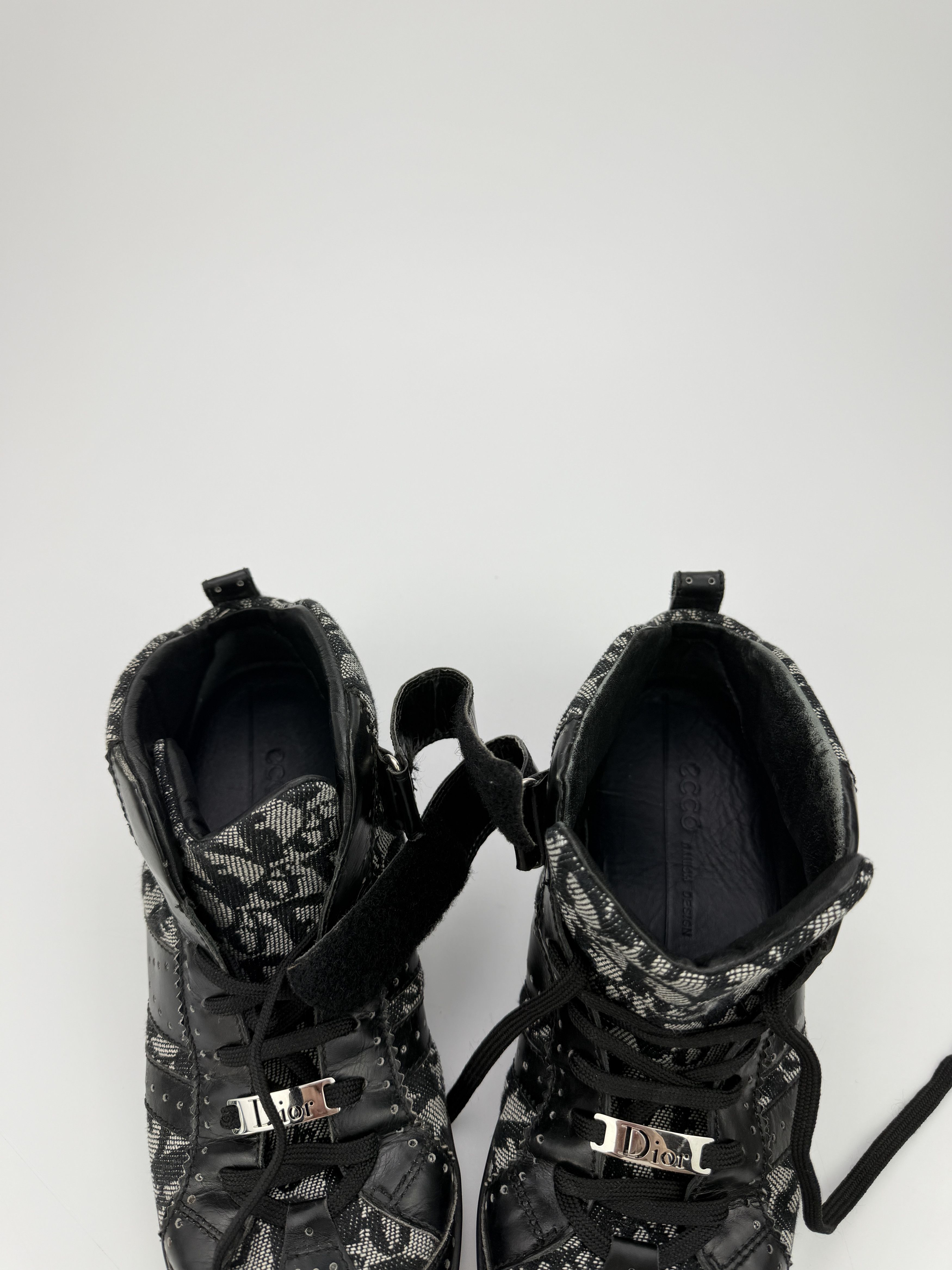 Dior Vintage Dior Mid Monogram Leather Sneakers Shoes Size US 6.5 / EU 39-40 - 14 Thumbnail