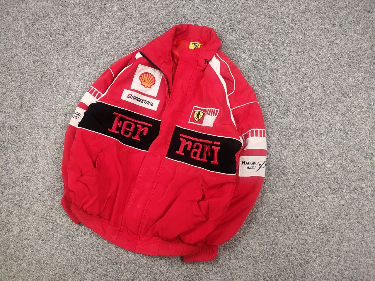 NASCAR Vintage Ferrari Red All logo Racing Bomber Jacket Y2K Style Size US M / EU 48-50 / 2 - 3 Thumbnail
