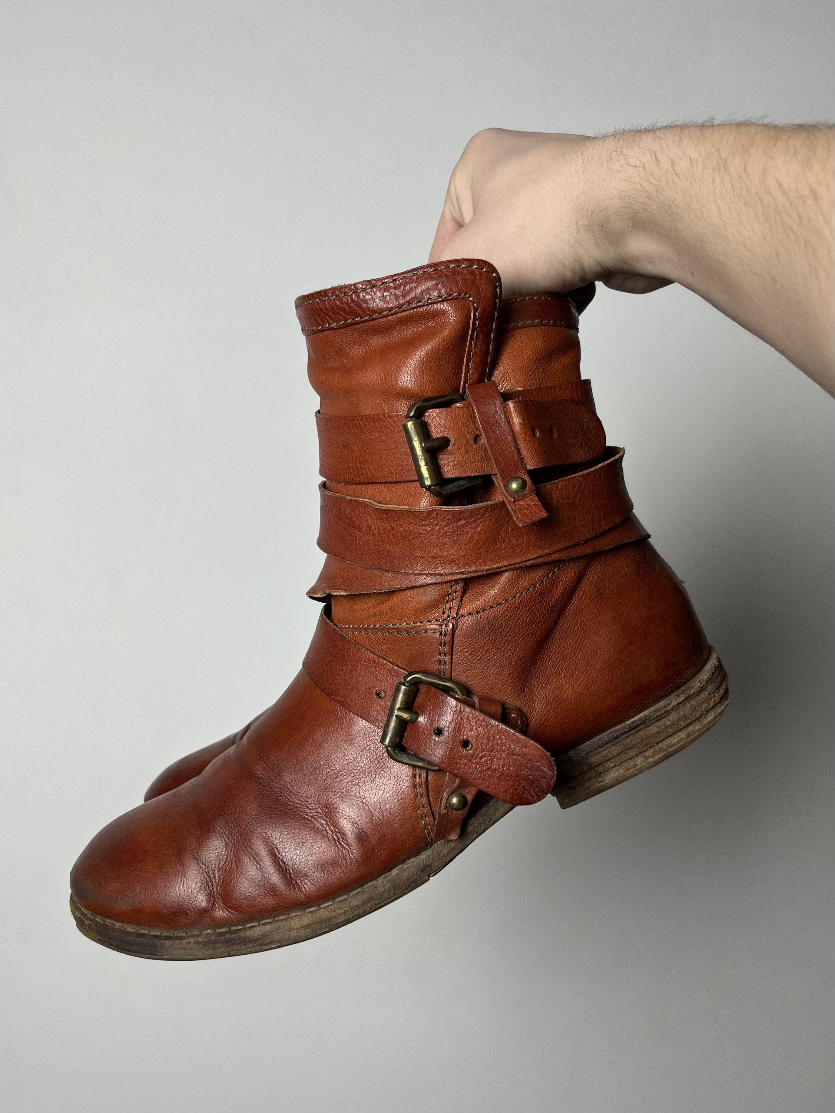 A.S.98 🔥A.S.98 AIRSTEP STRAPS LEATHER 90'S BOOTS GUIDI VIBE Size US 7 / EU 40 - 6 Thumbnail