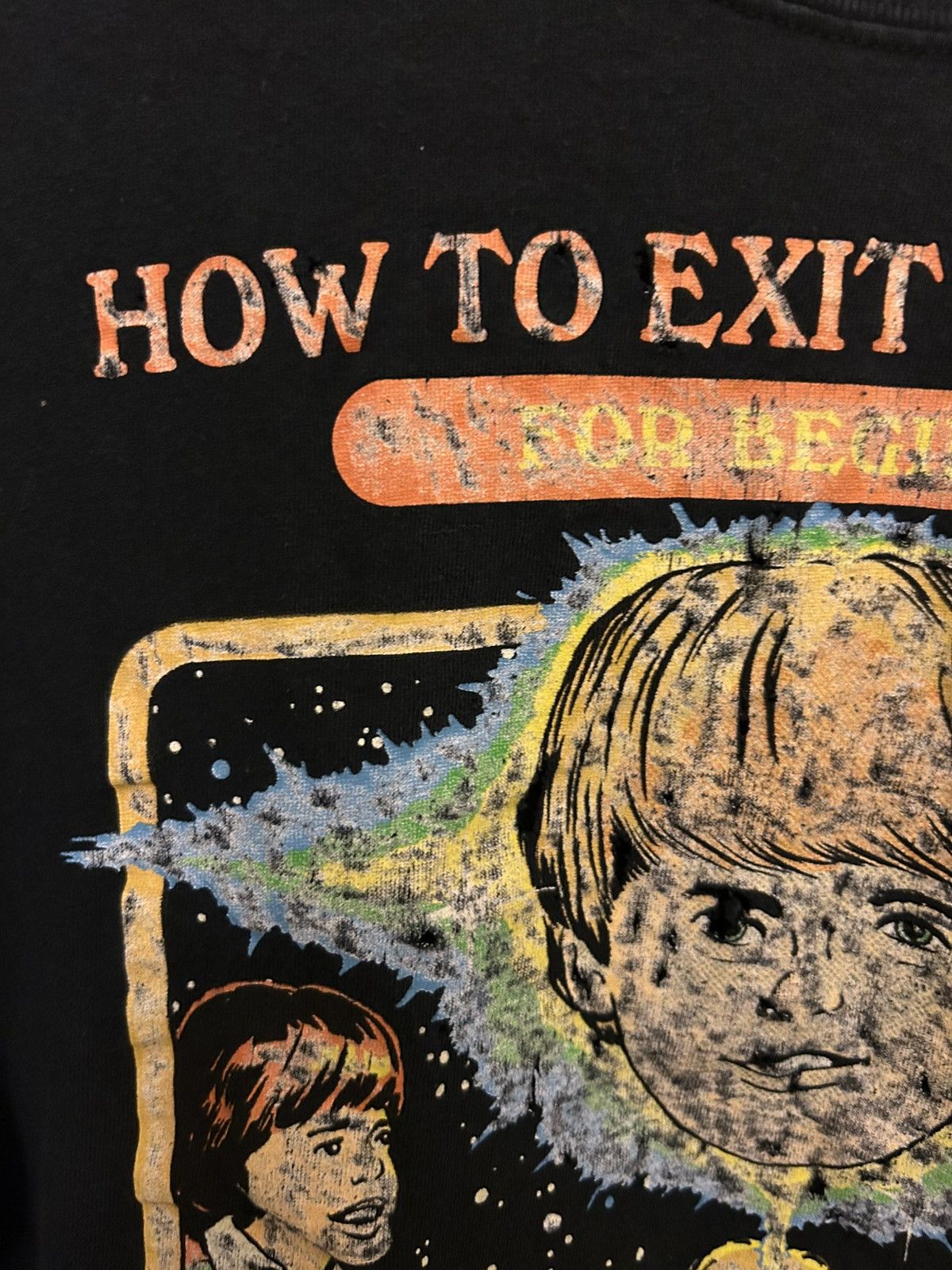 Vintage VINTAGE SUPER WORN HOW TO EXIT YOUR BODY tshirt Size US XL / EU 56 / 4 - 7 Thumbnail
