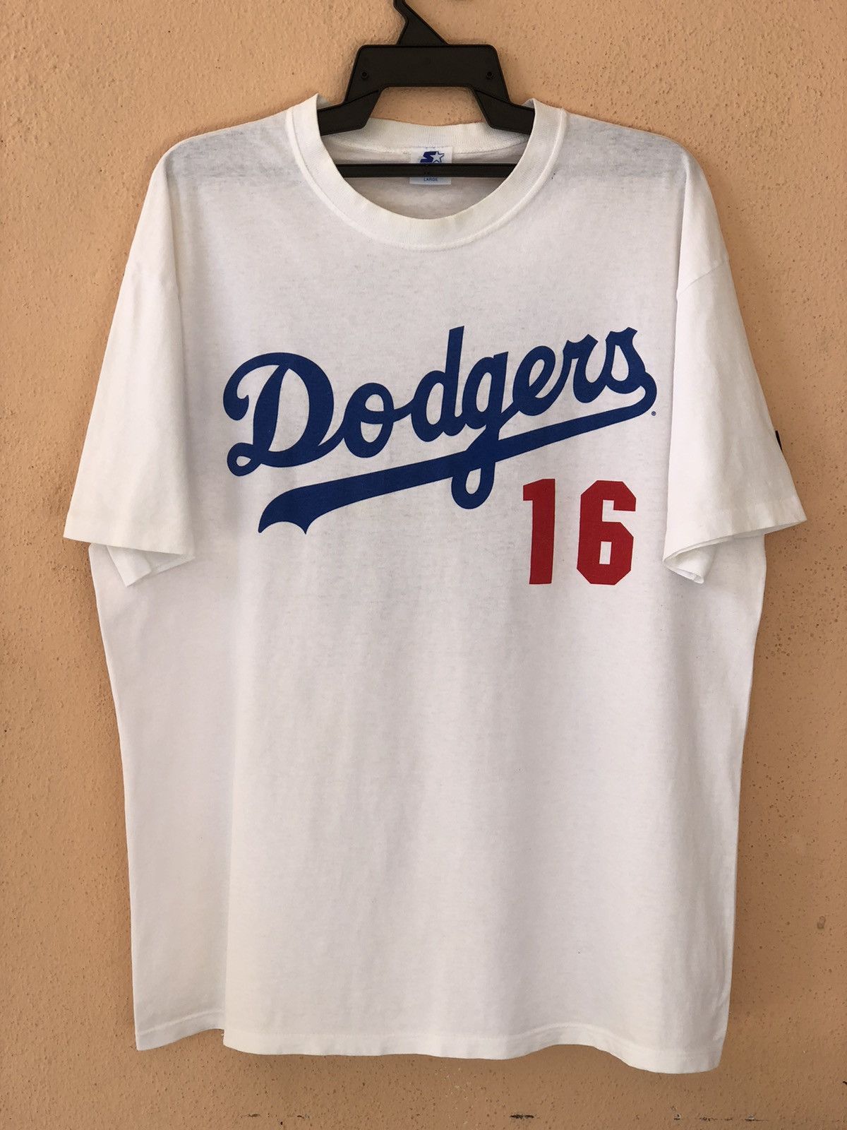 MLB × Vintage Vintage 90s Dodgers NOMO 16 MLB STARTER Tee Size US XL / EU 56 / 4 - 1 Thumbnail