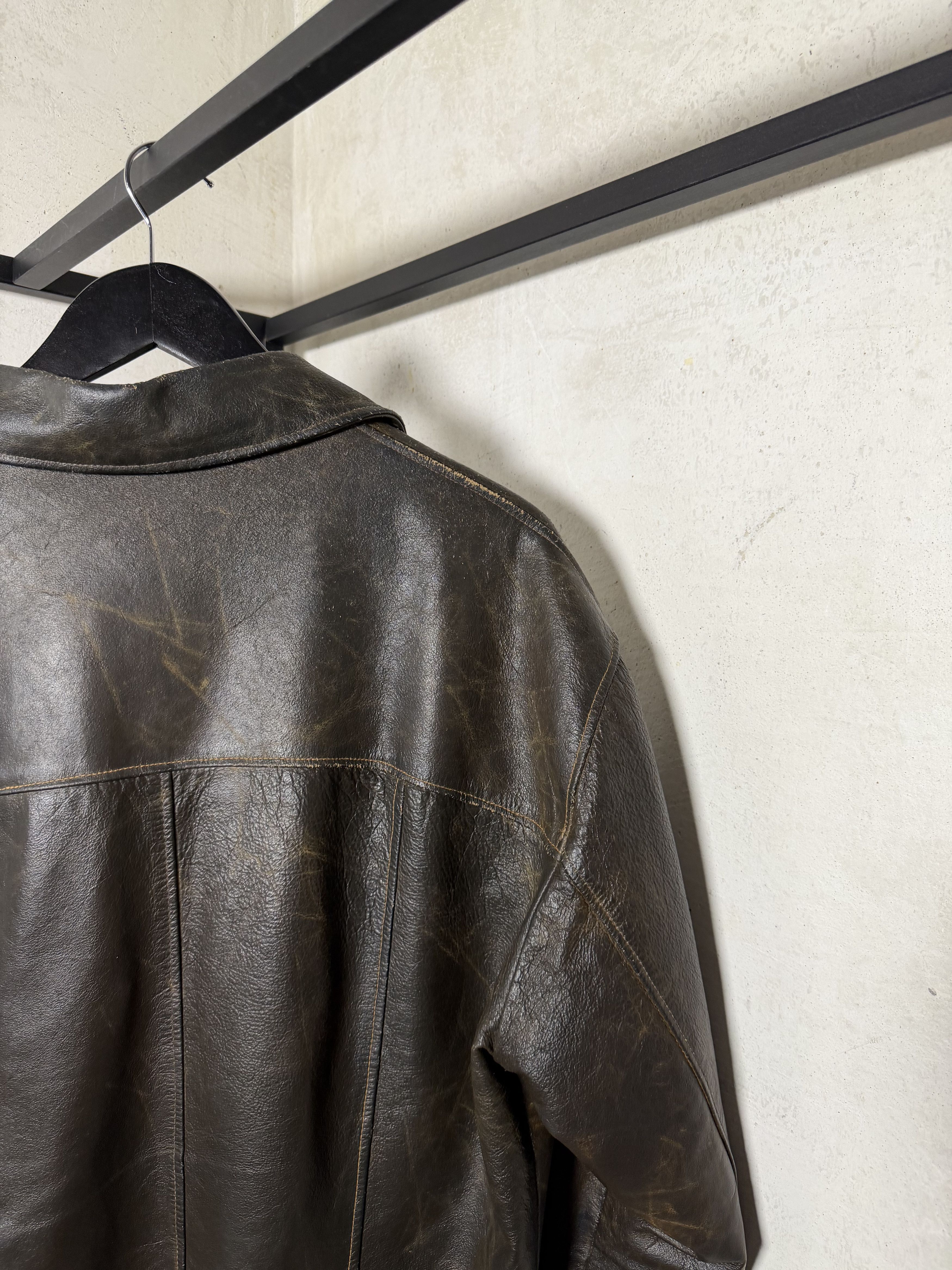 Genuine Leather Boxy Italian Genuine Leather Padded Jacket Size US XXL / EU 58 / 5 - 8 Thumbnail