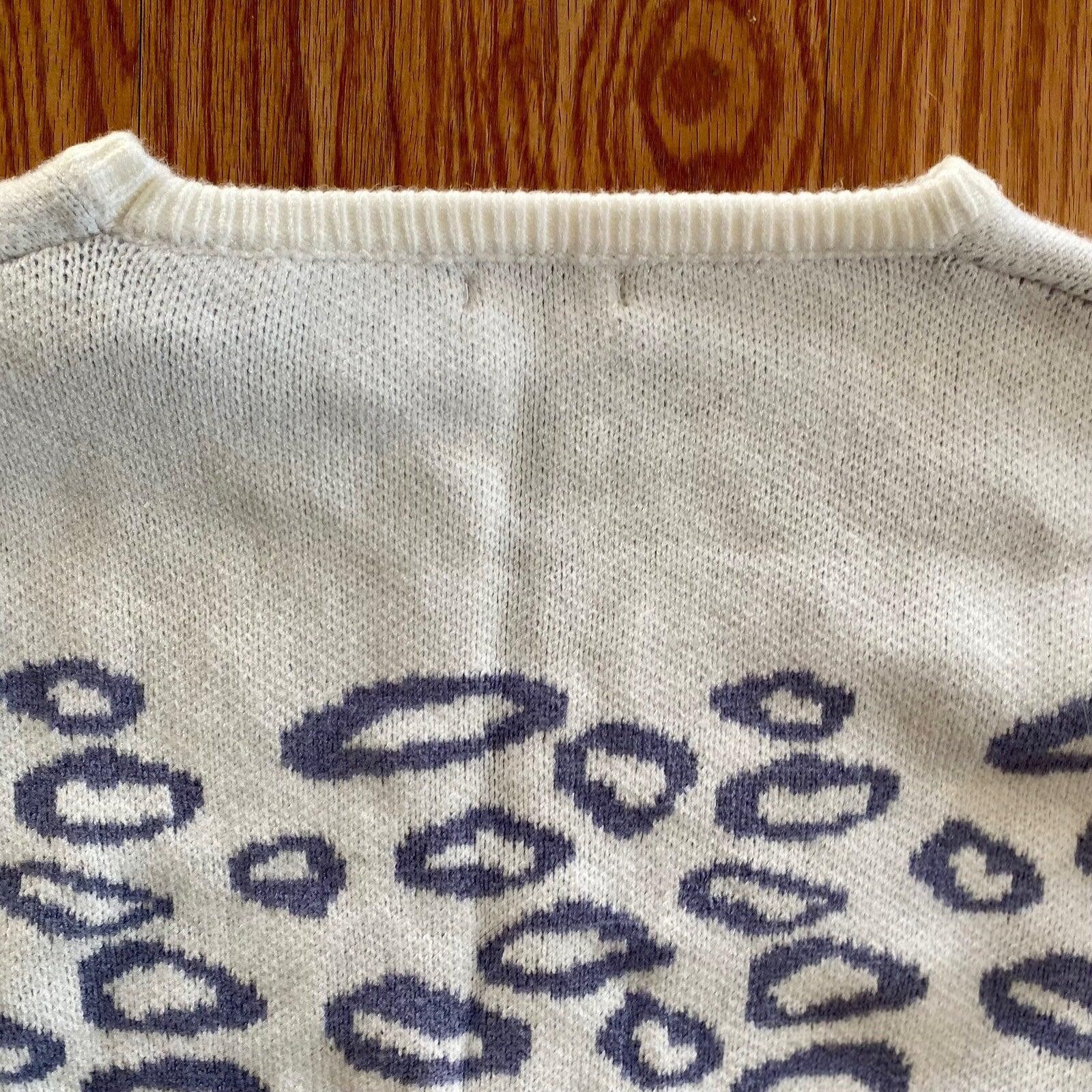 Other And The Why Cropped Purple Leopard Sweater Womens Small Size S / US 4 / IT 40 - 10 Thumbnail