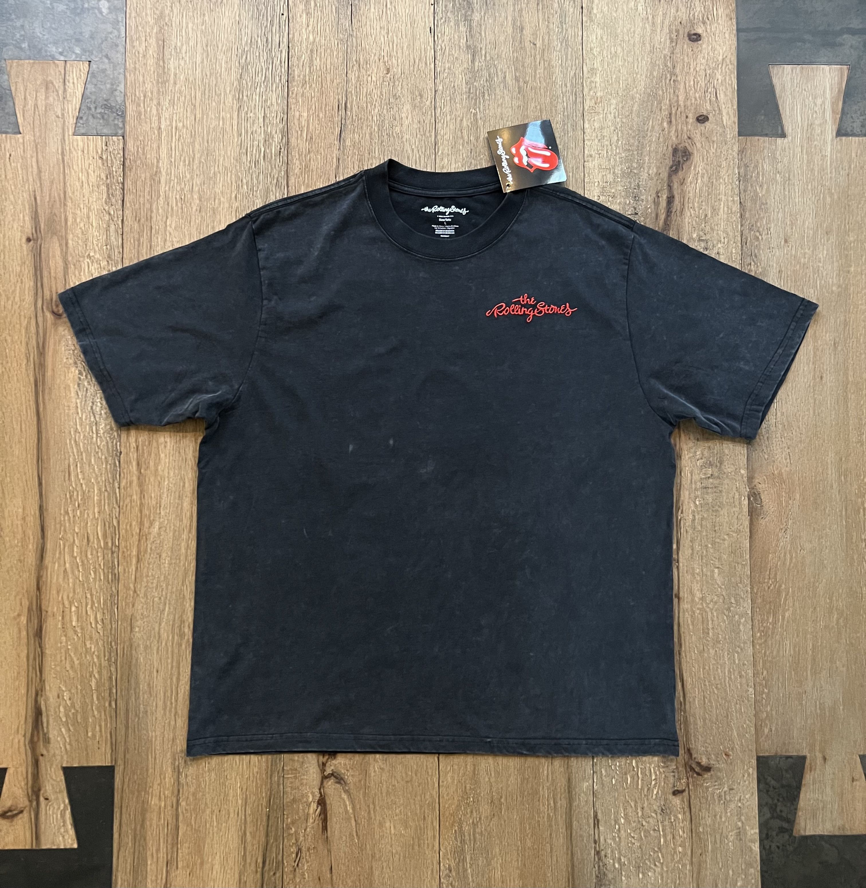 The Rolling Stones Rolling Stones Black Tee Embriodered Logo Sz L New Size US L / EU 52-54 / 3 - 1 Thumbnail