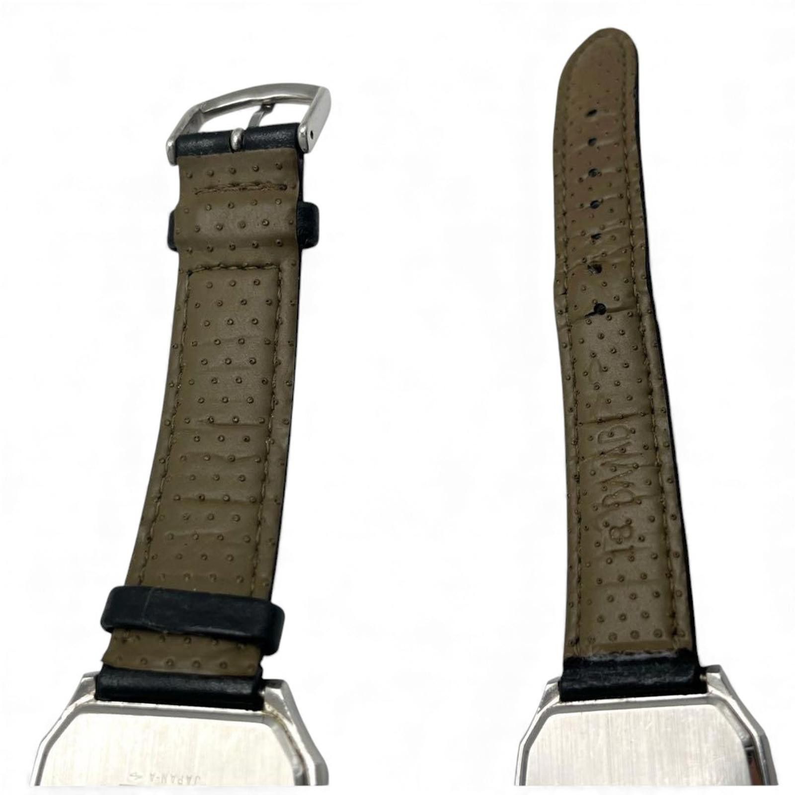 Seiko Seiko - Vintage Quartz Men's Watch with Black Leather Strap Size ONE SIZE - 7 Thumbnail