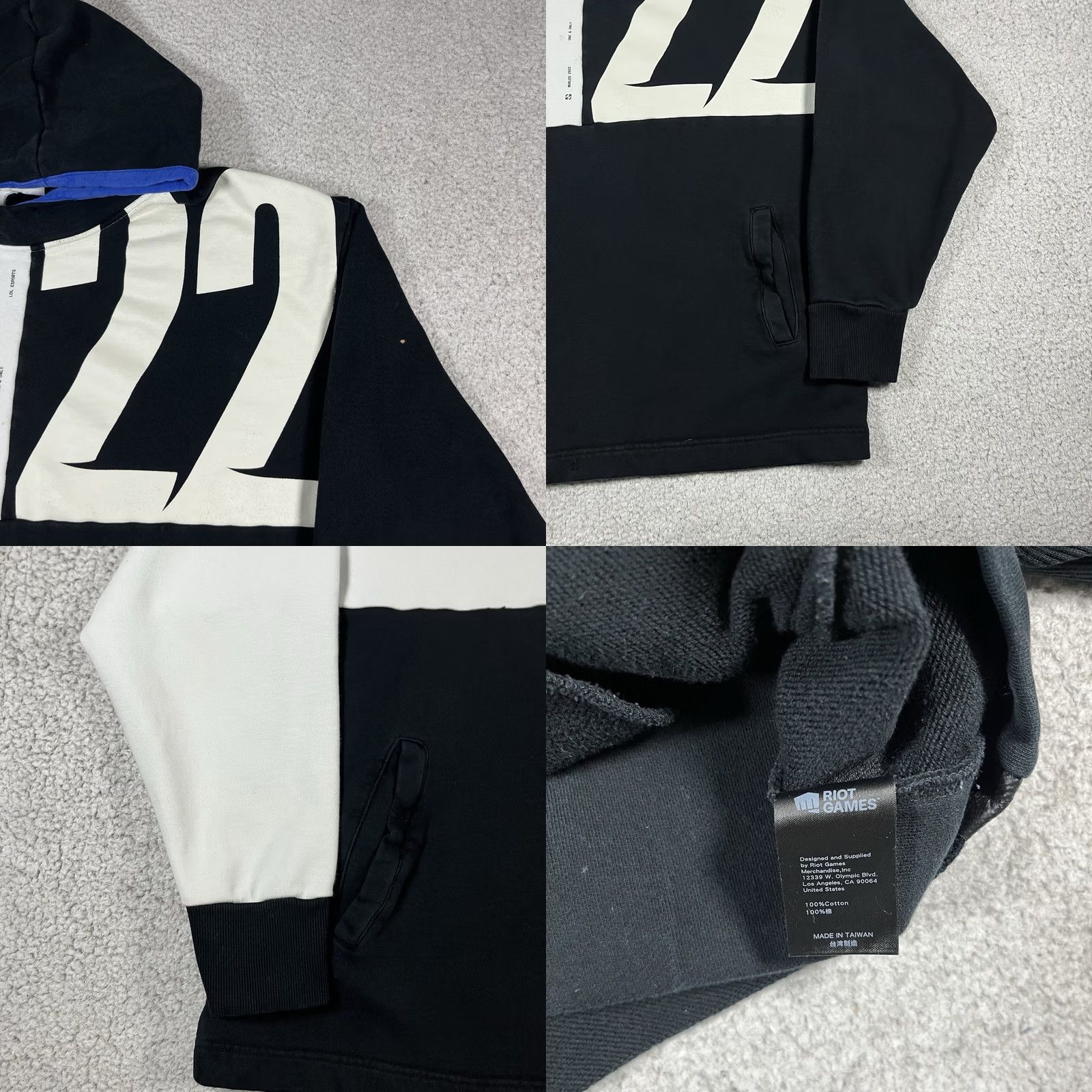 Vintage League Of Legends Worlds Hoodie Mens L Sweatshirt 2022 Riot Games LOL Esports Hooded Cotton Black Crew Neck Graphic Print Winter Fall Reg Shirt? Size US L / EU 52-54 / 3 - 8 Thumbnail