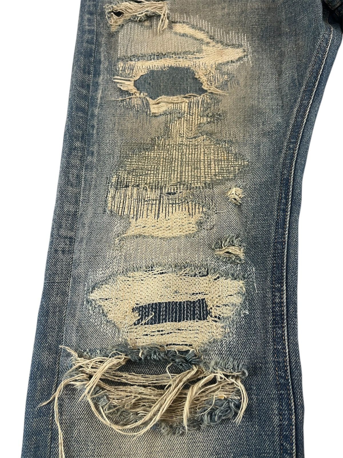 Undercover Undercover AW04 “But Beautiful” 68 Red Yarn Denim Men’s L Size US 32 / EU 48 - 5 Thumbnail