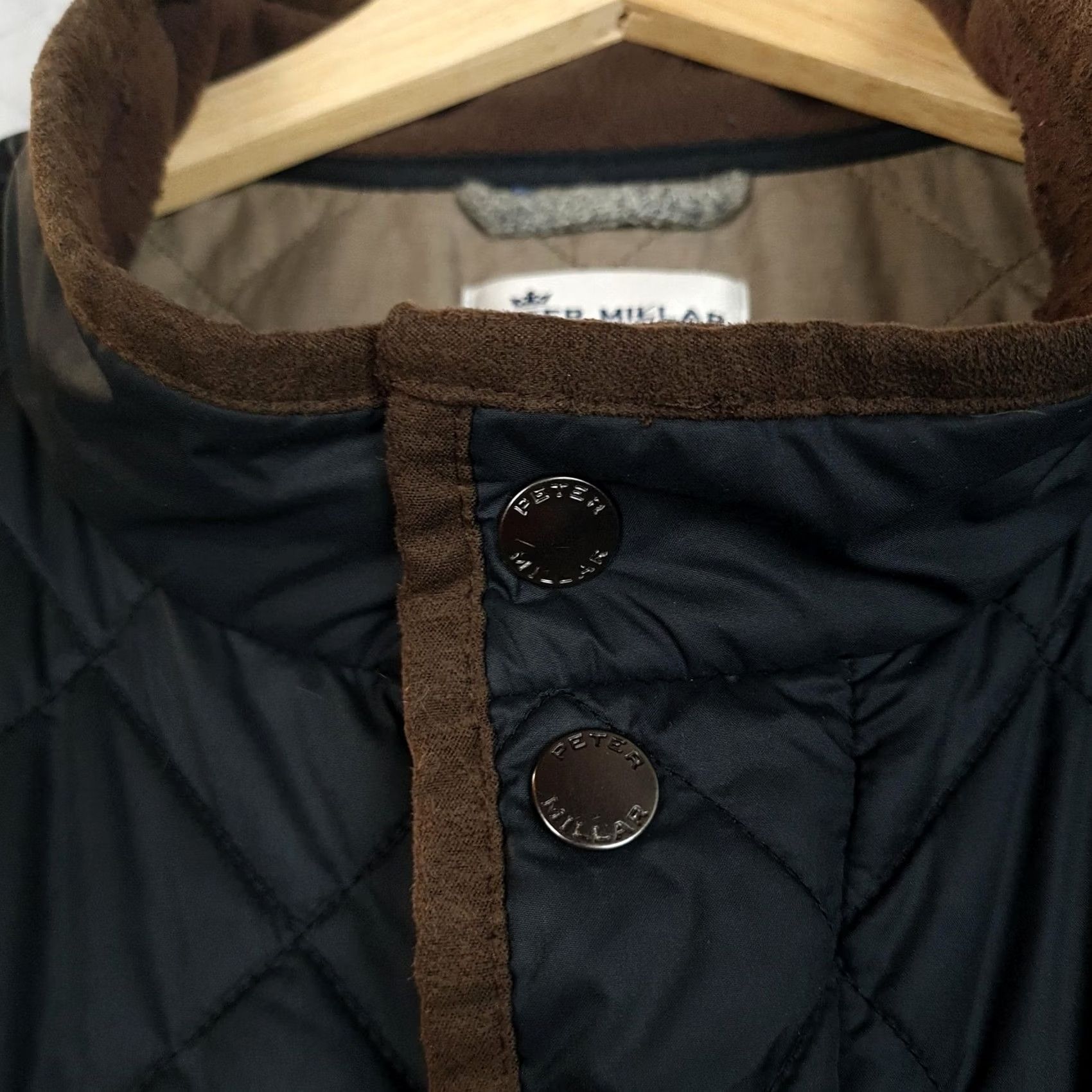 Peter Millar Peter Millar Vest Mens 2XL Black Quilted Fleece Lined Crown Essex Travel Vest Size US XXL / EU 58 / 5 - 3 Thumbnail